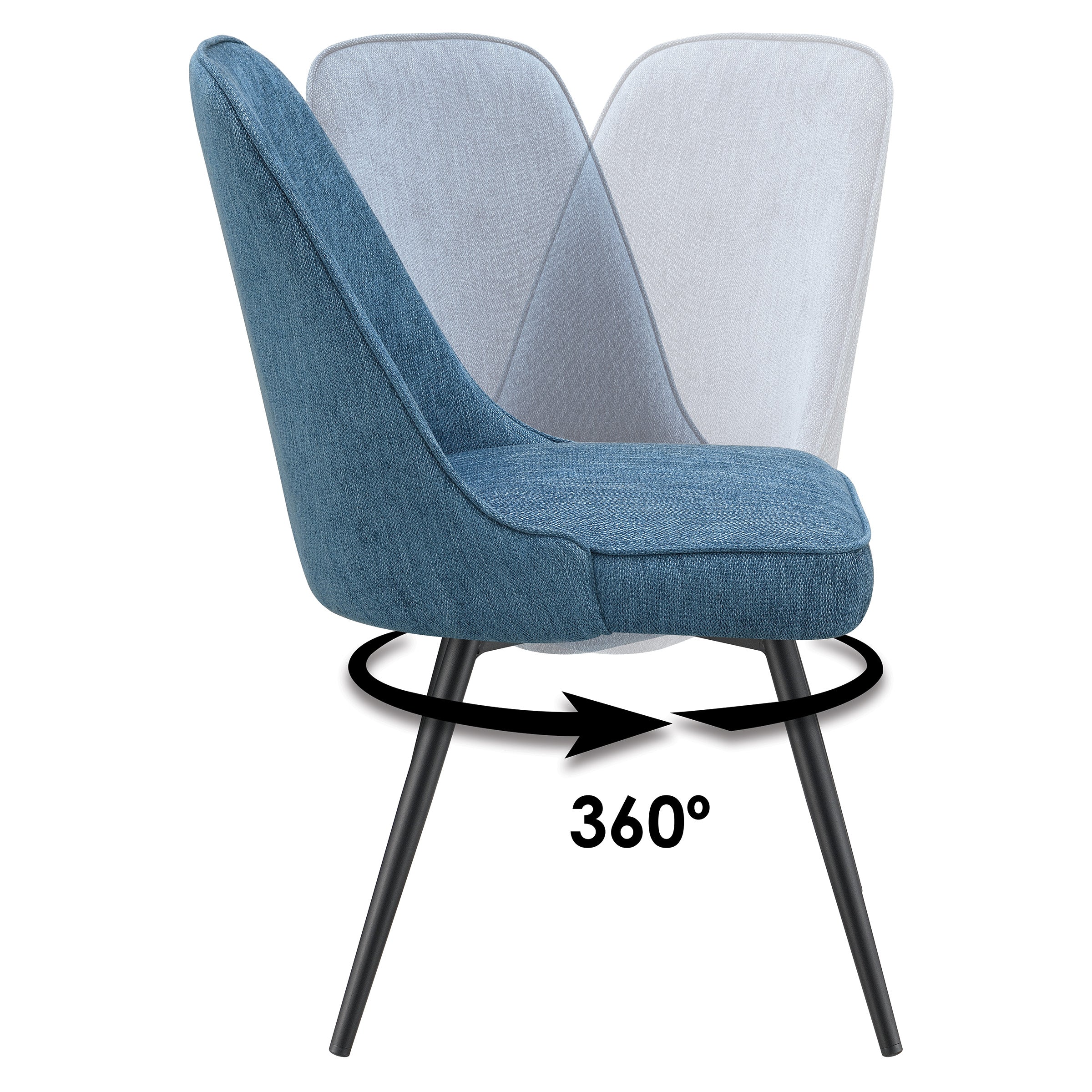 Martel Swivel Chair - Navy
