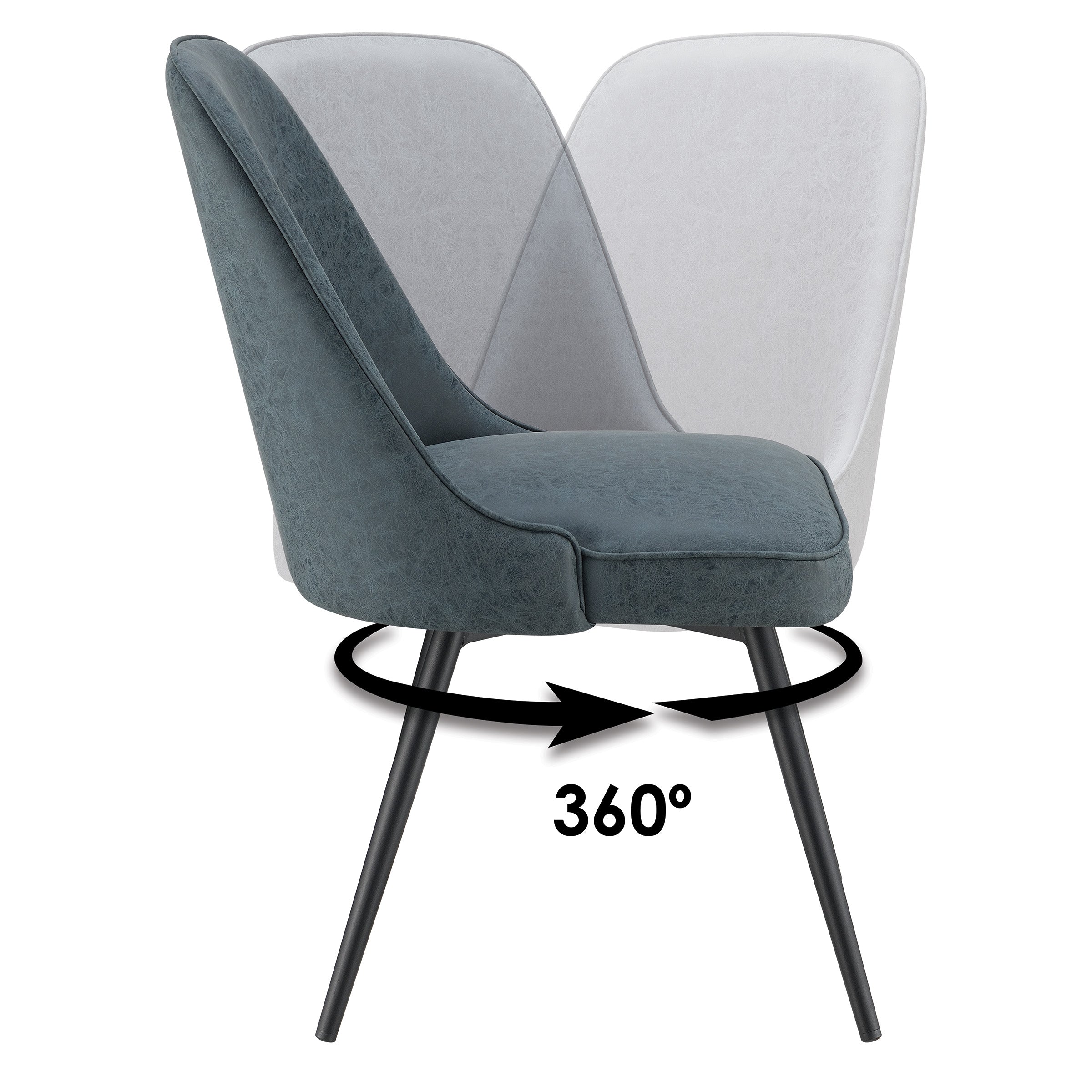 Martel Swivel Chair - Navy