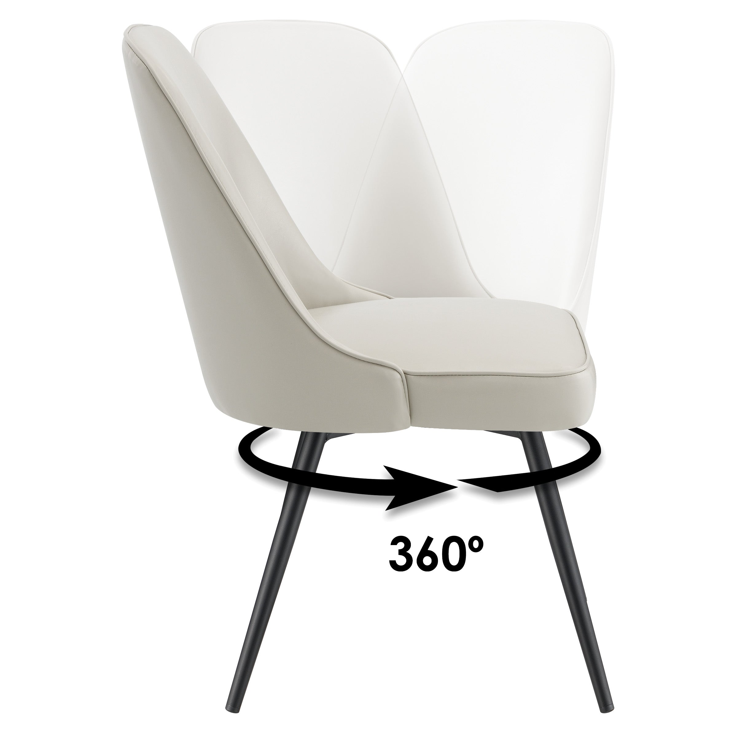 Martel Swivel Chair - Cream