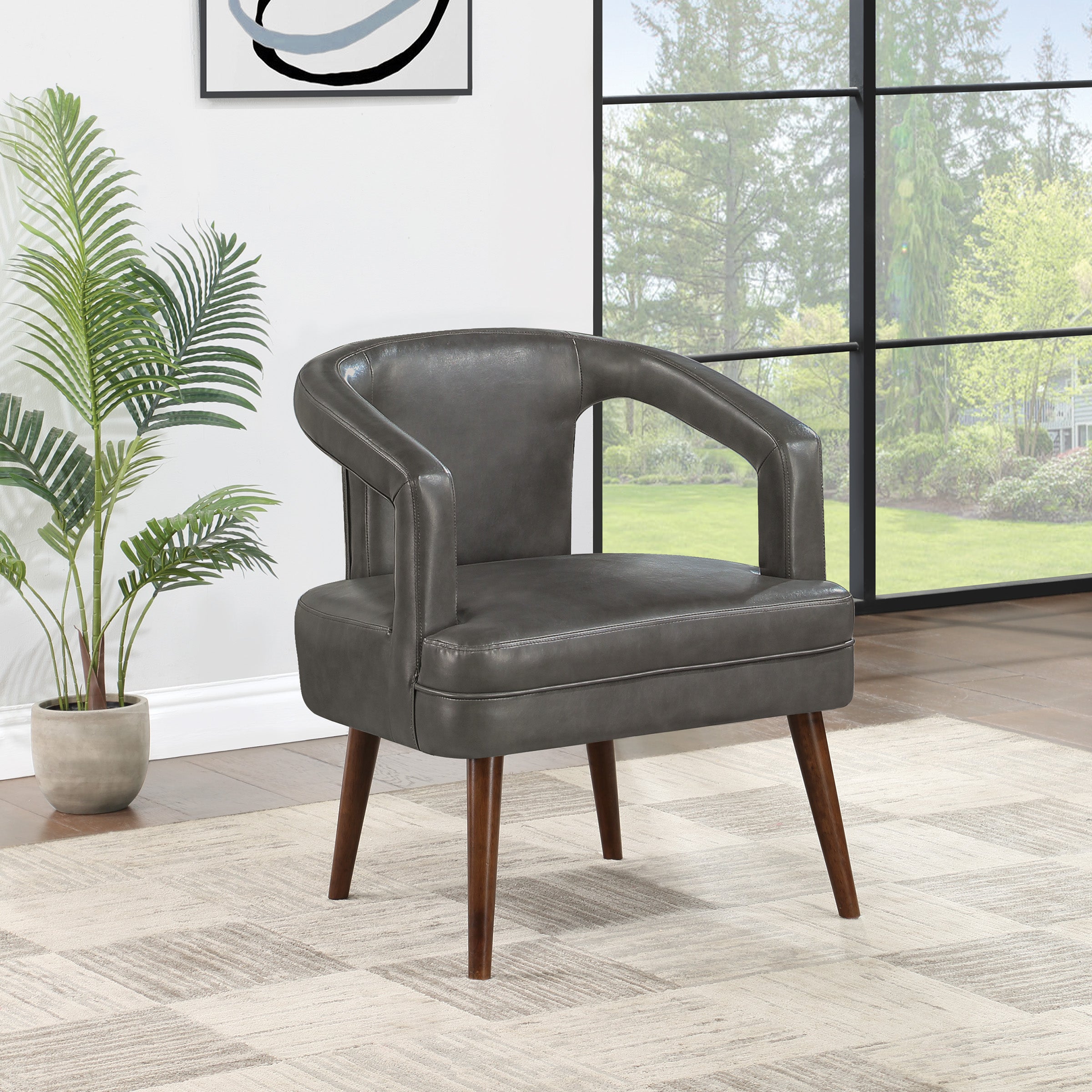 Mason Accent Reception Chair - Pewter