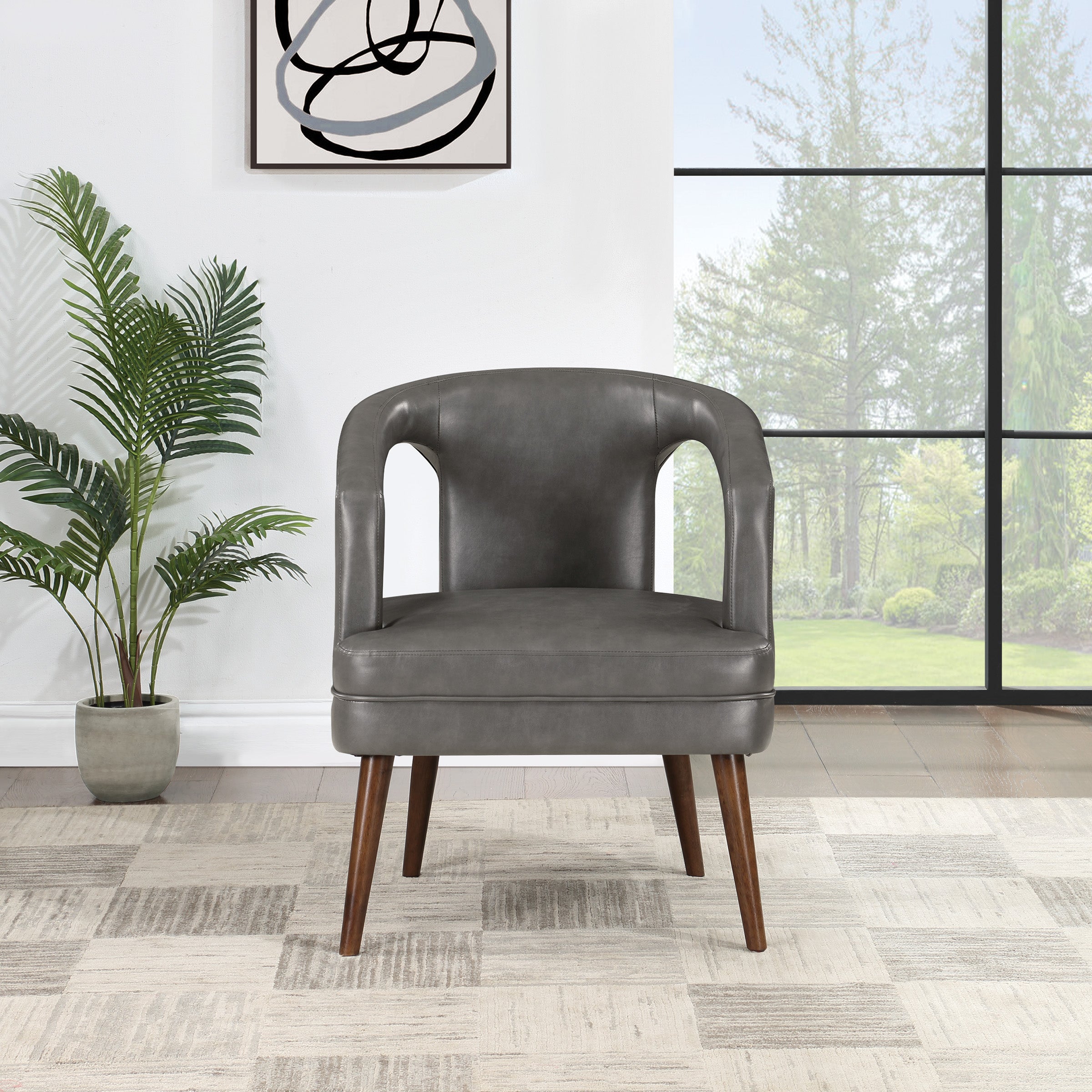 Mason Accent Reception Chair - Pewter