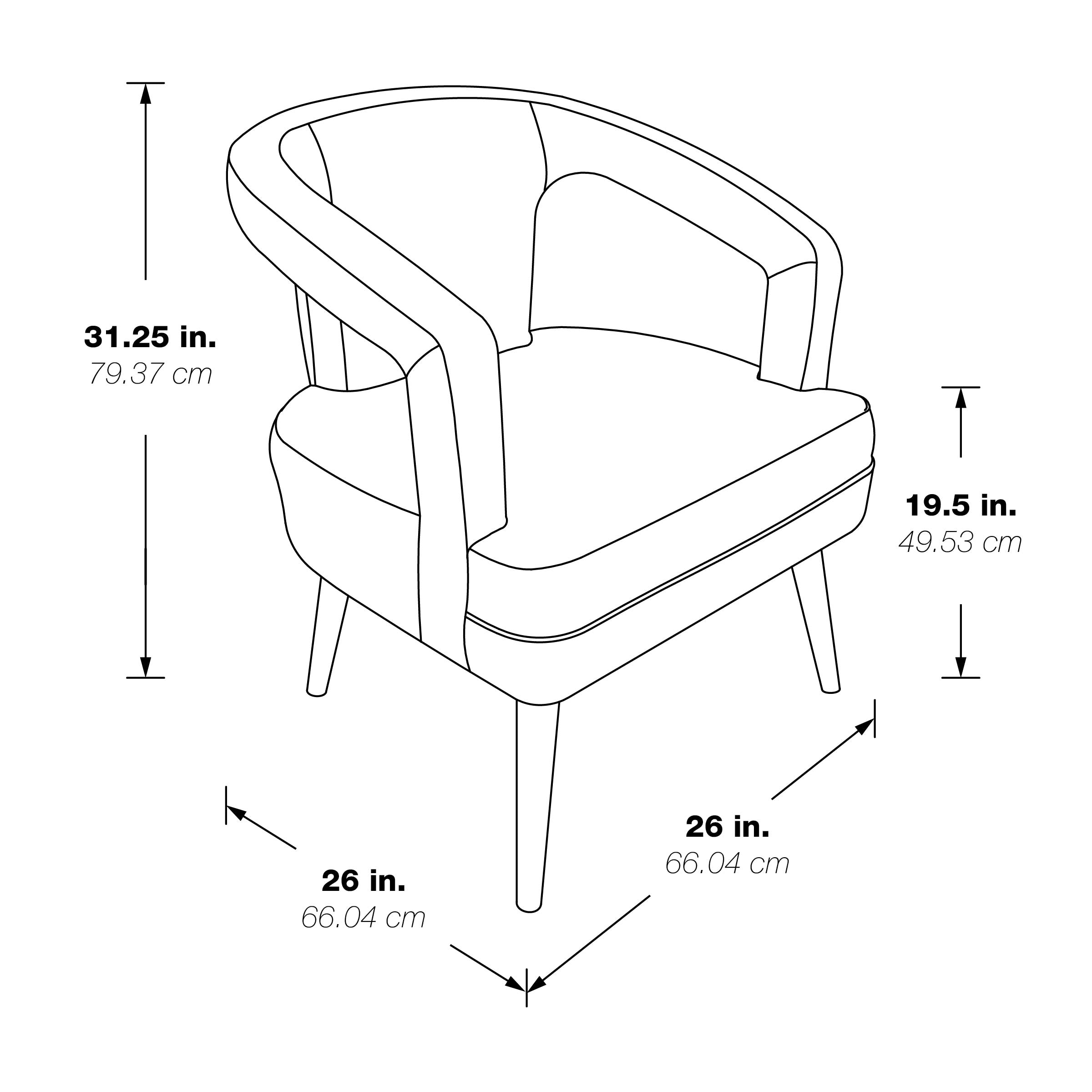 Mason Accent Reception Chair - Black