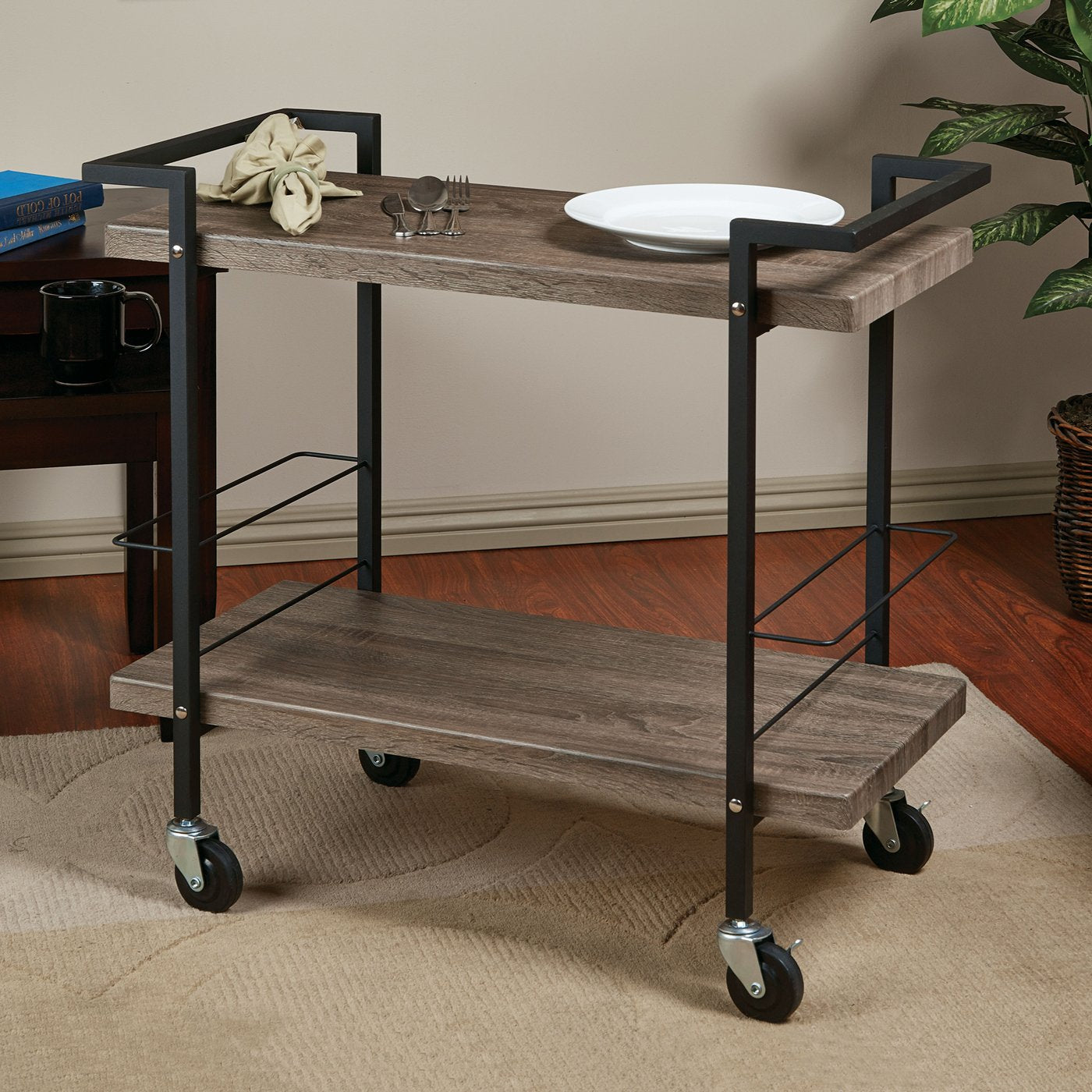 Maxwell Serving Cart - Ash Veneer Finish