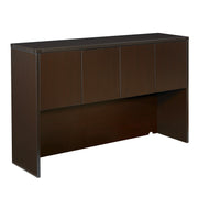 60W Hutch with Wood Doors - Espresso
