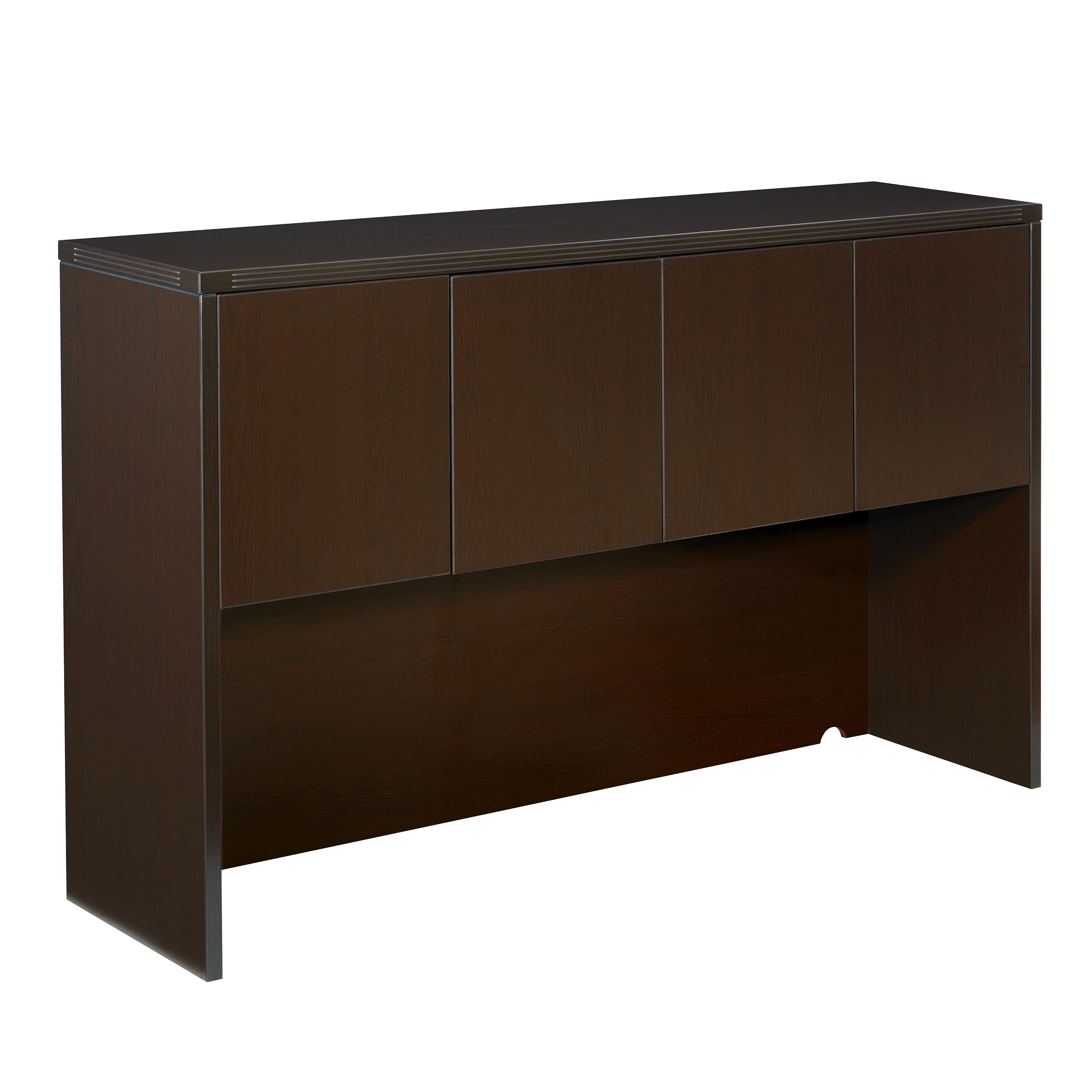 60W Hutch with Wood Doors - Espresso