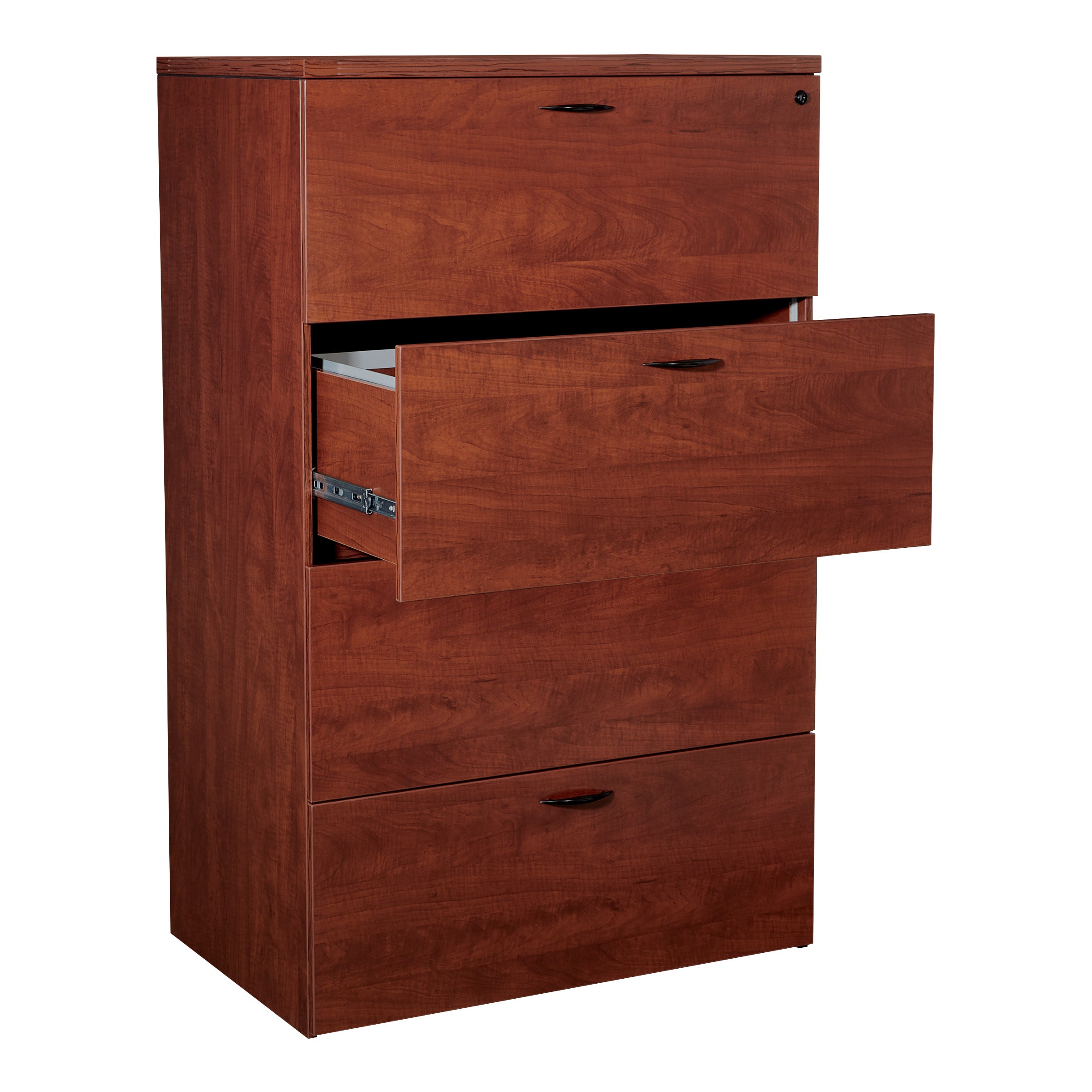 Napa Four-Drawer Lateral File 36"X22"X56 - Cherry