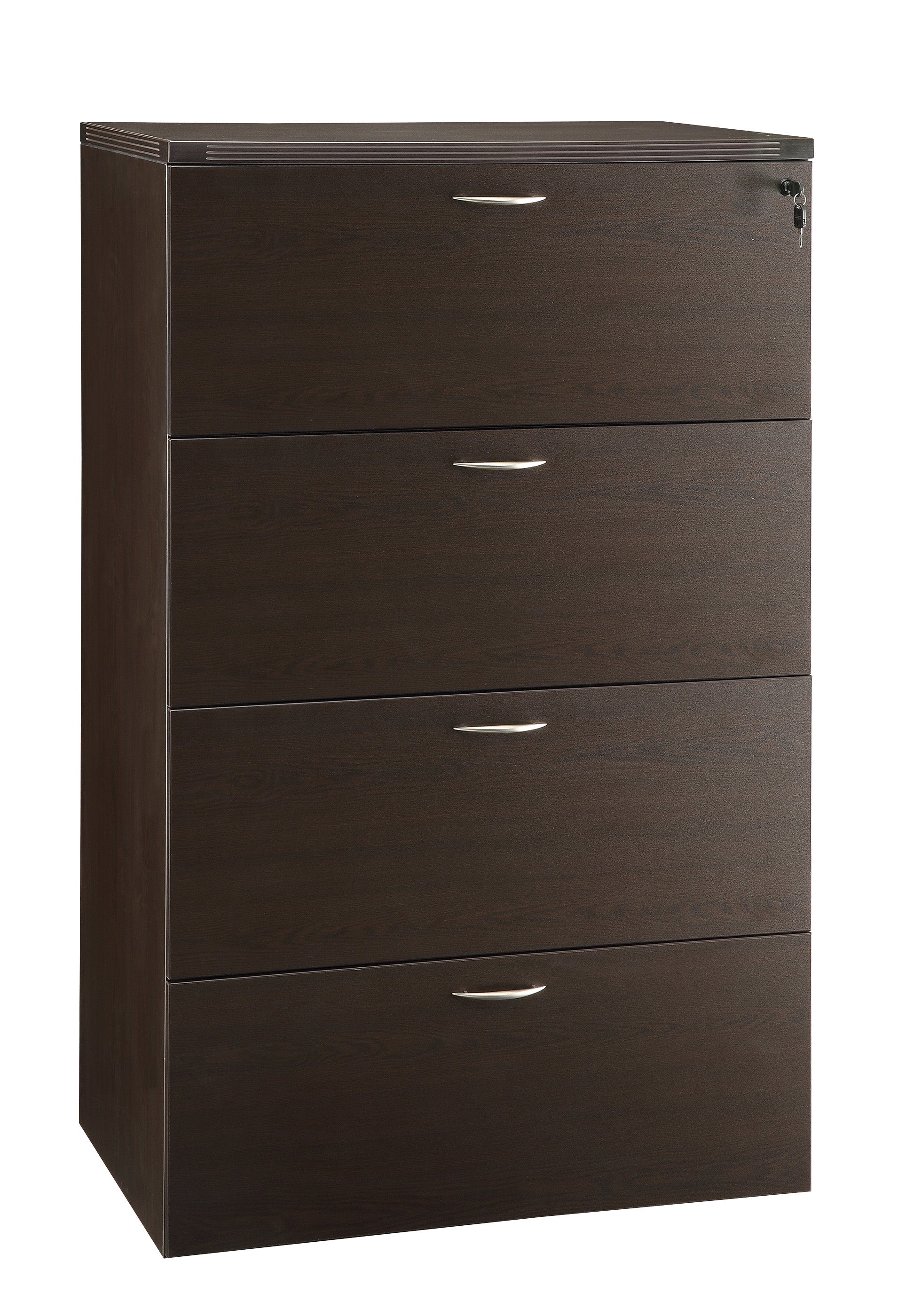 Napa Four-Drawer Lateral File 36"X22"X56 - Espresso