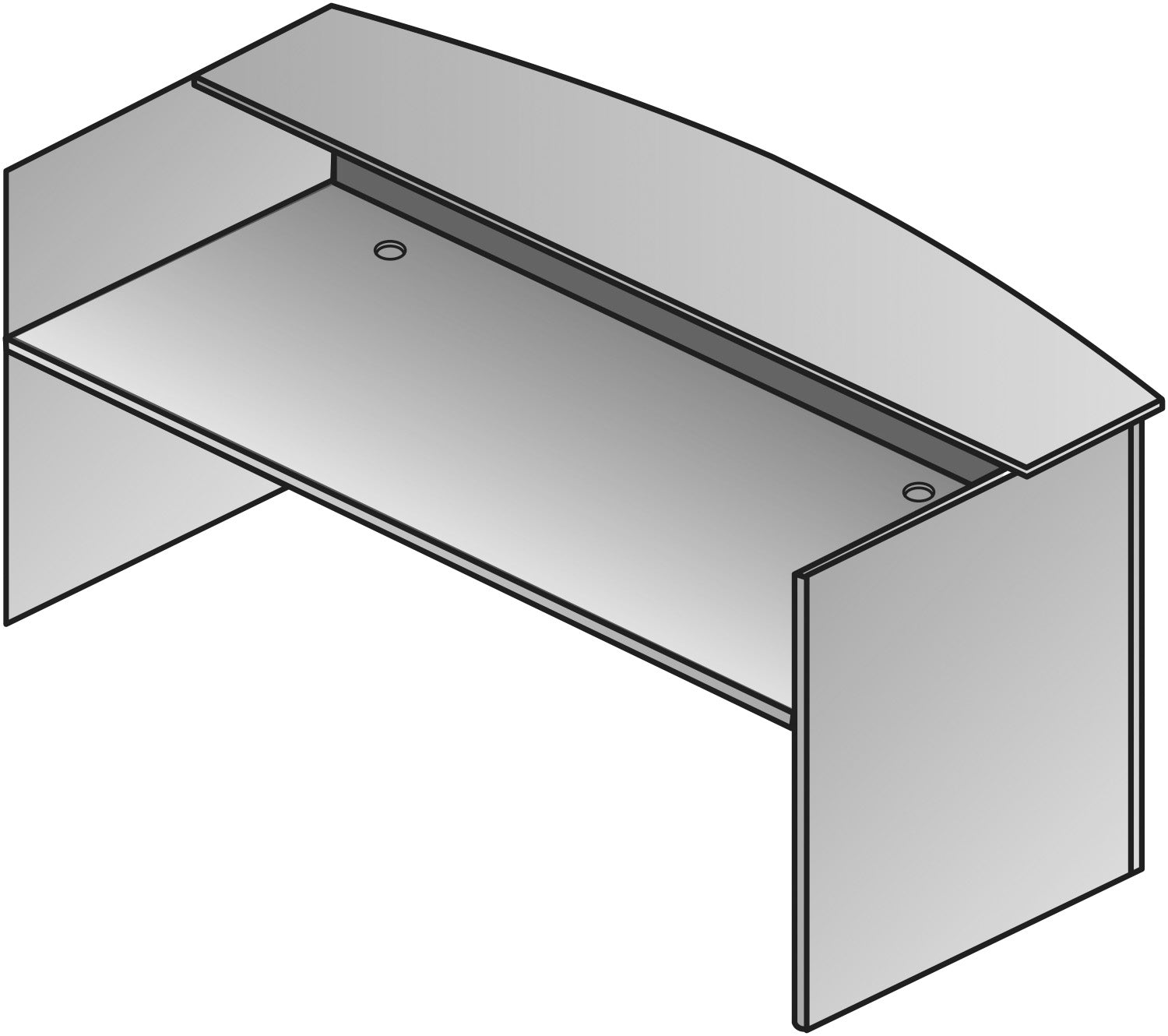 Napa Reception Desk Shell 71"X36"X42" - Cherry