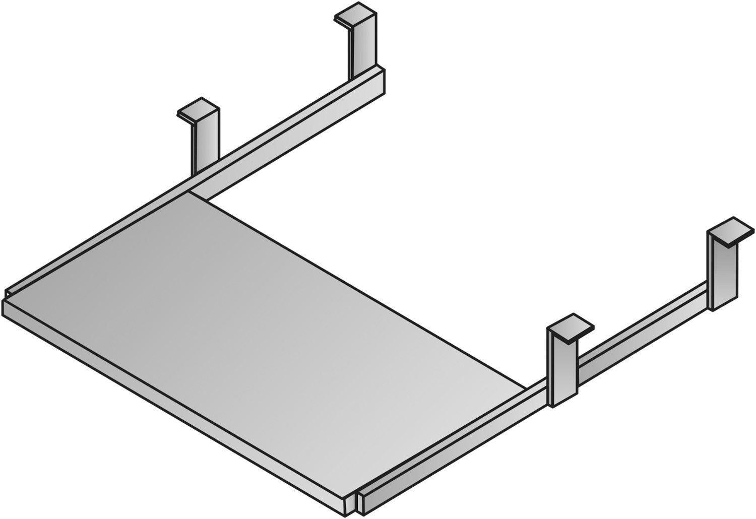 Napa Keyboard Tray - Natty Ash