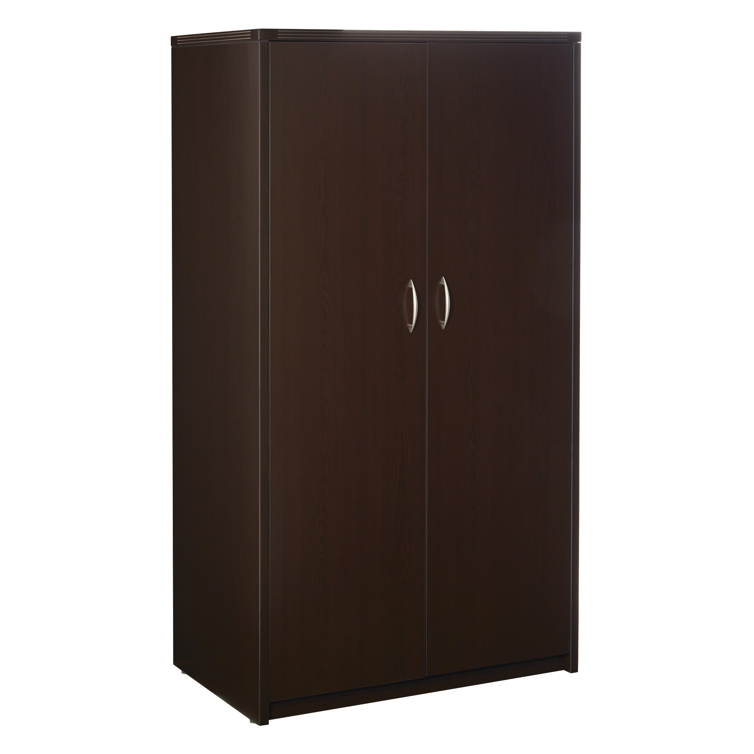 65' H 2 Door Cabinet W/5 Shelves  - Espresso