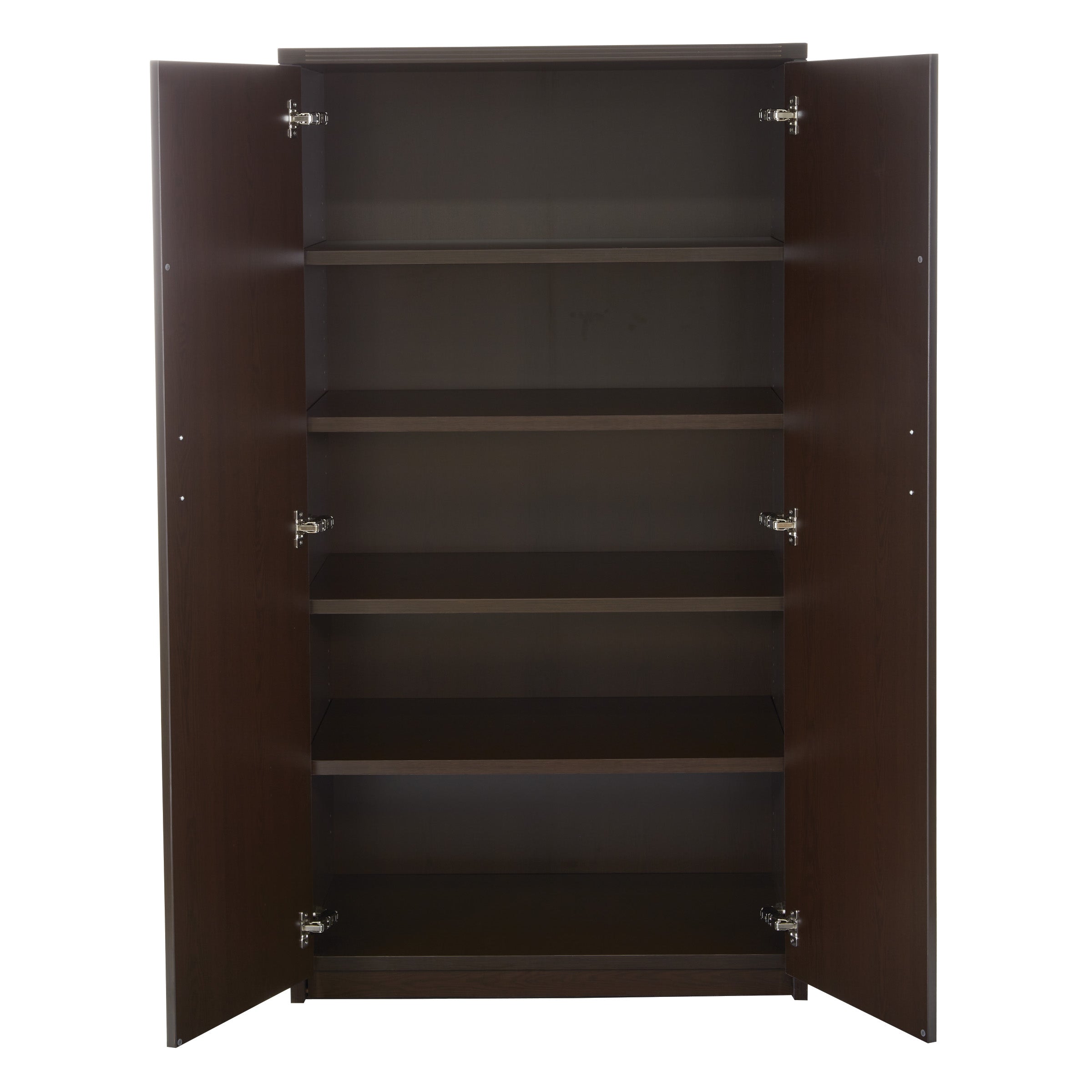 65' H 2 Door Cabinet W/5 Shelves  - Espresso