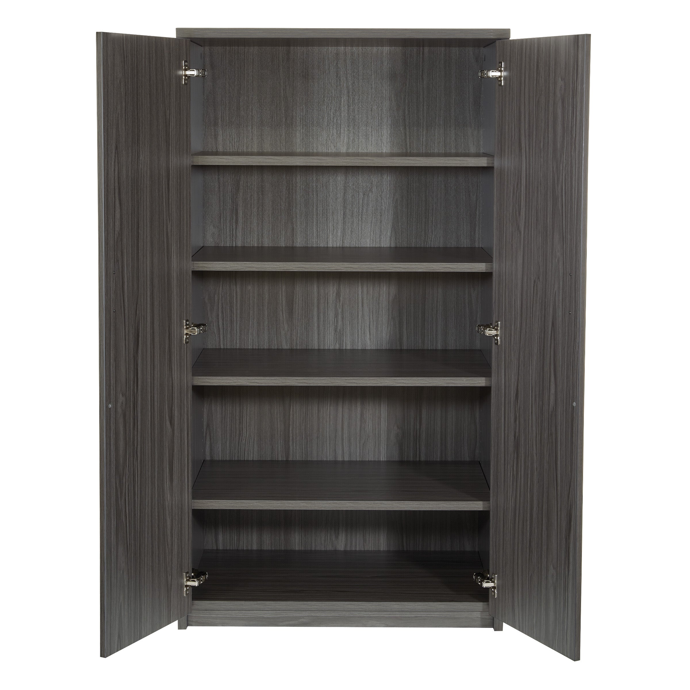 65' H 2 Door Cabinet W/5 Shelves  - Slate Grey