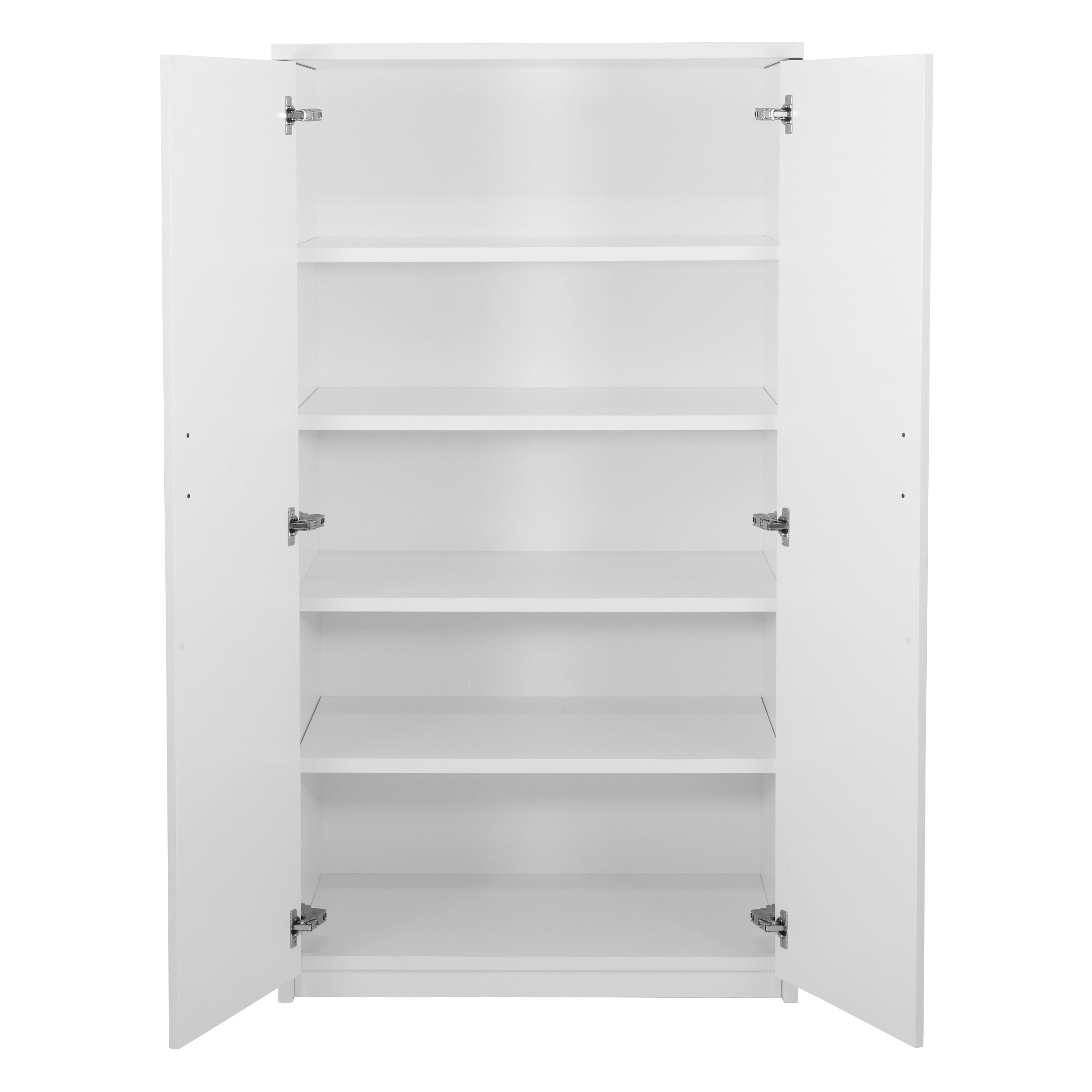 65' H 2 Door Cabinet W/5 Shelves  - White