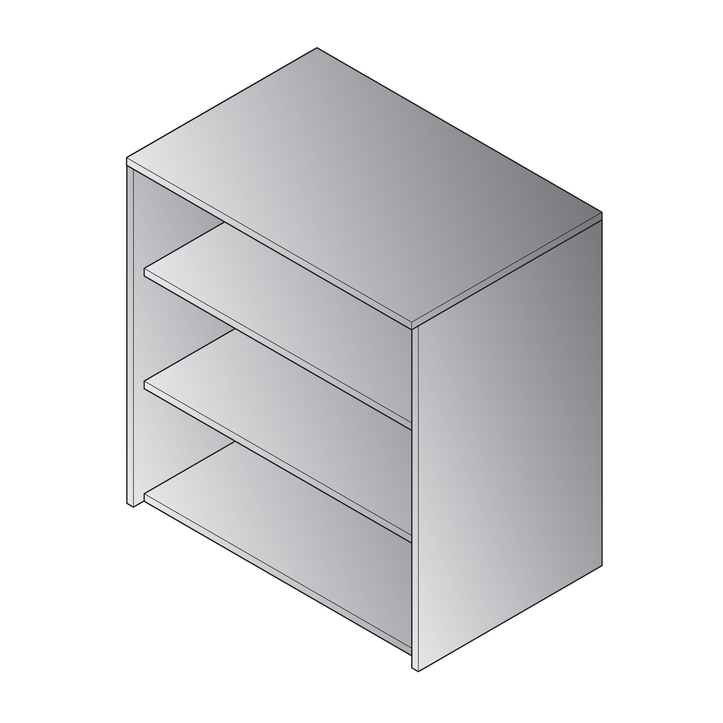 Napa 37"H Storage Cabinet - Slate Grey