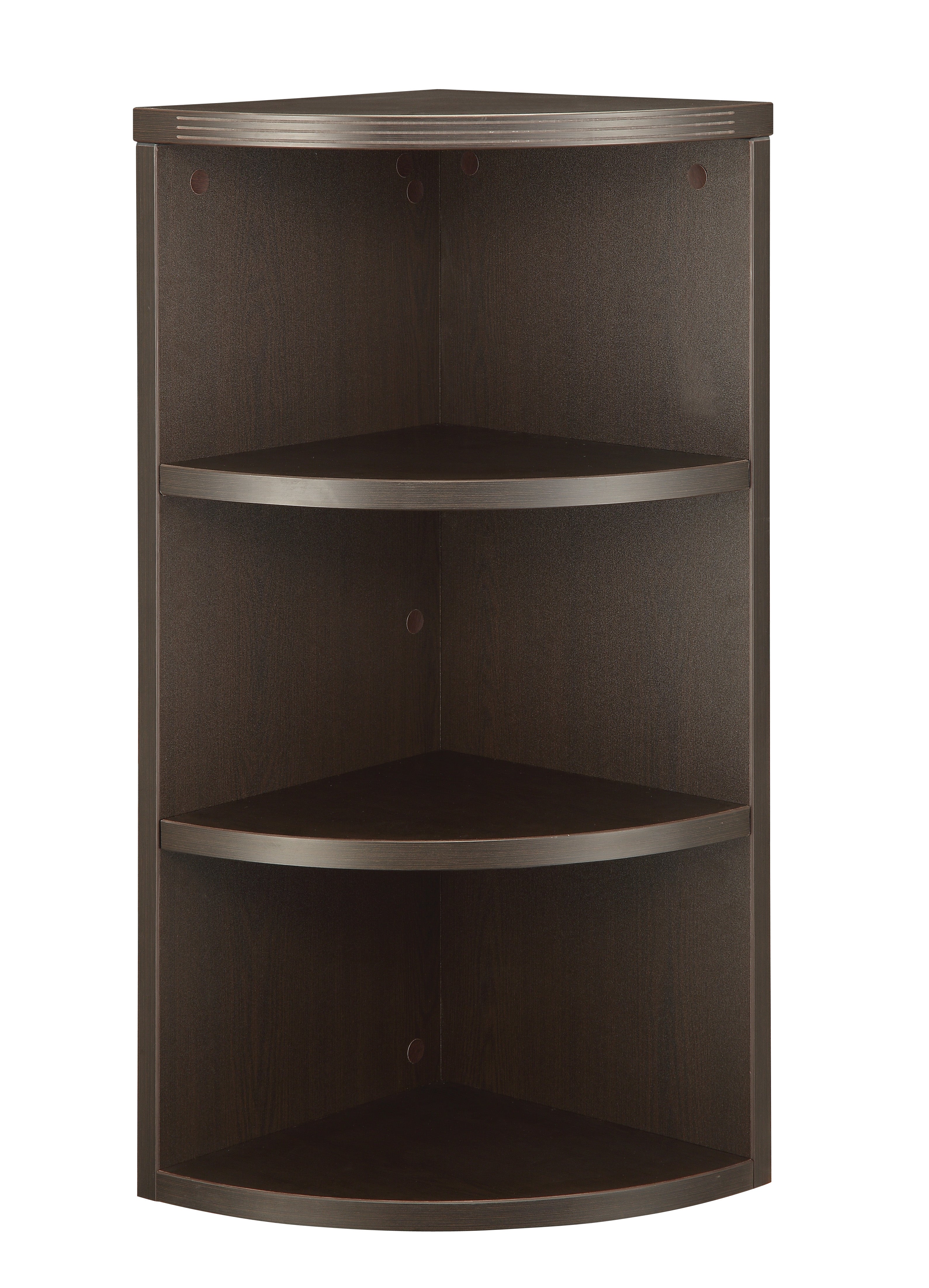 Napa 36"H Quarter-Round Open Hutch - Espresso