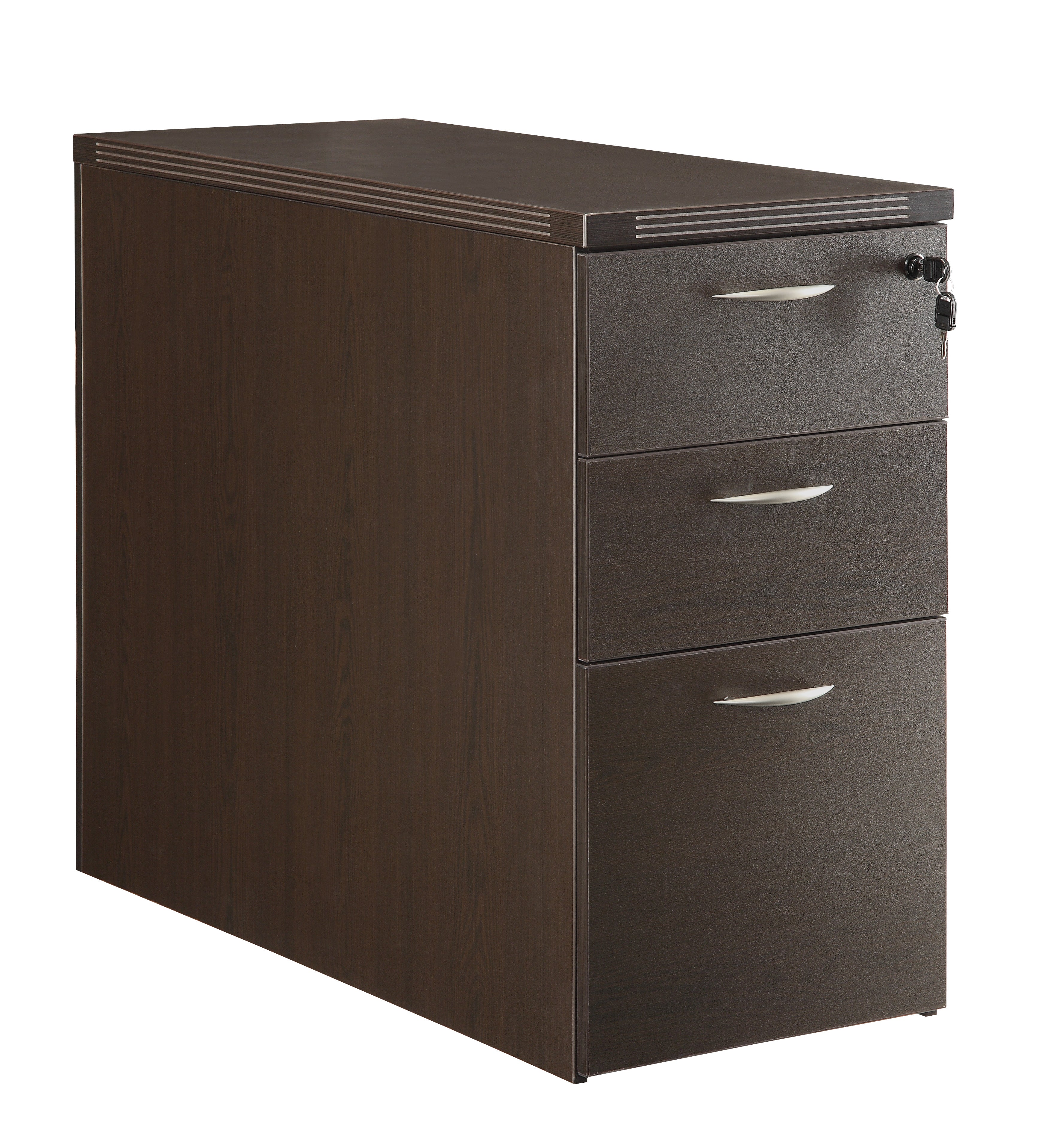 Napa 36"D Desk Pedestal, Box/Box/File - Espresso