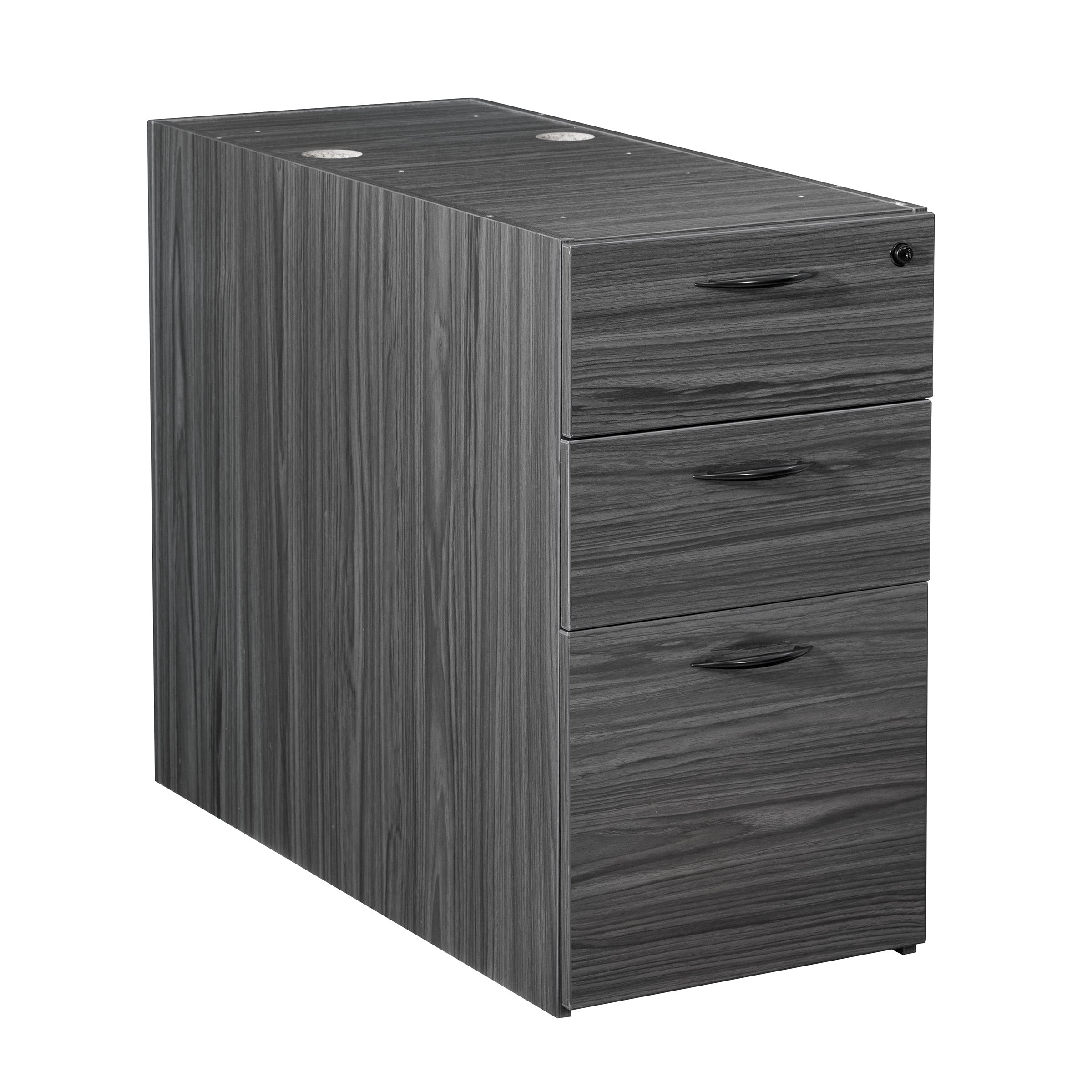Napa 36"D Desk Pedestal, Box/Box/File - Slate Grey