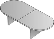 Napa 120" Racetrack Table Top & Base - Natty Ash