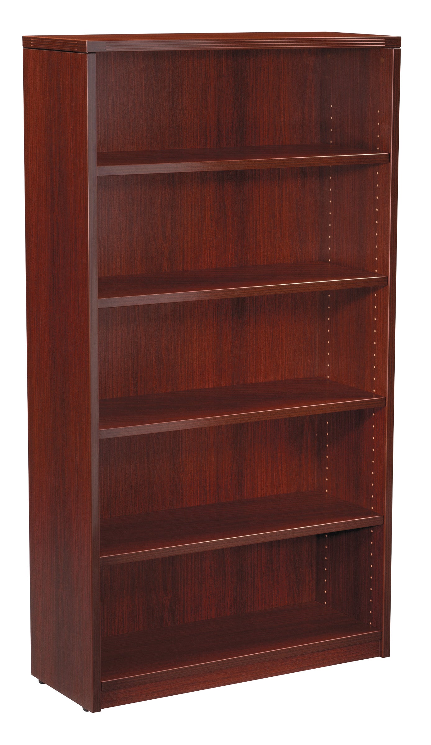 Napa 5-Shelf Bookcase, 35.5X14X65H - Mahogany