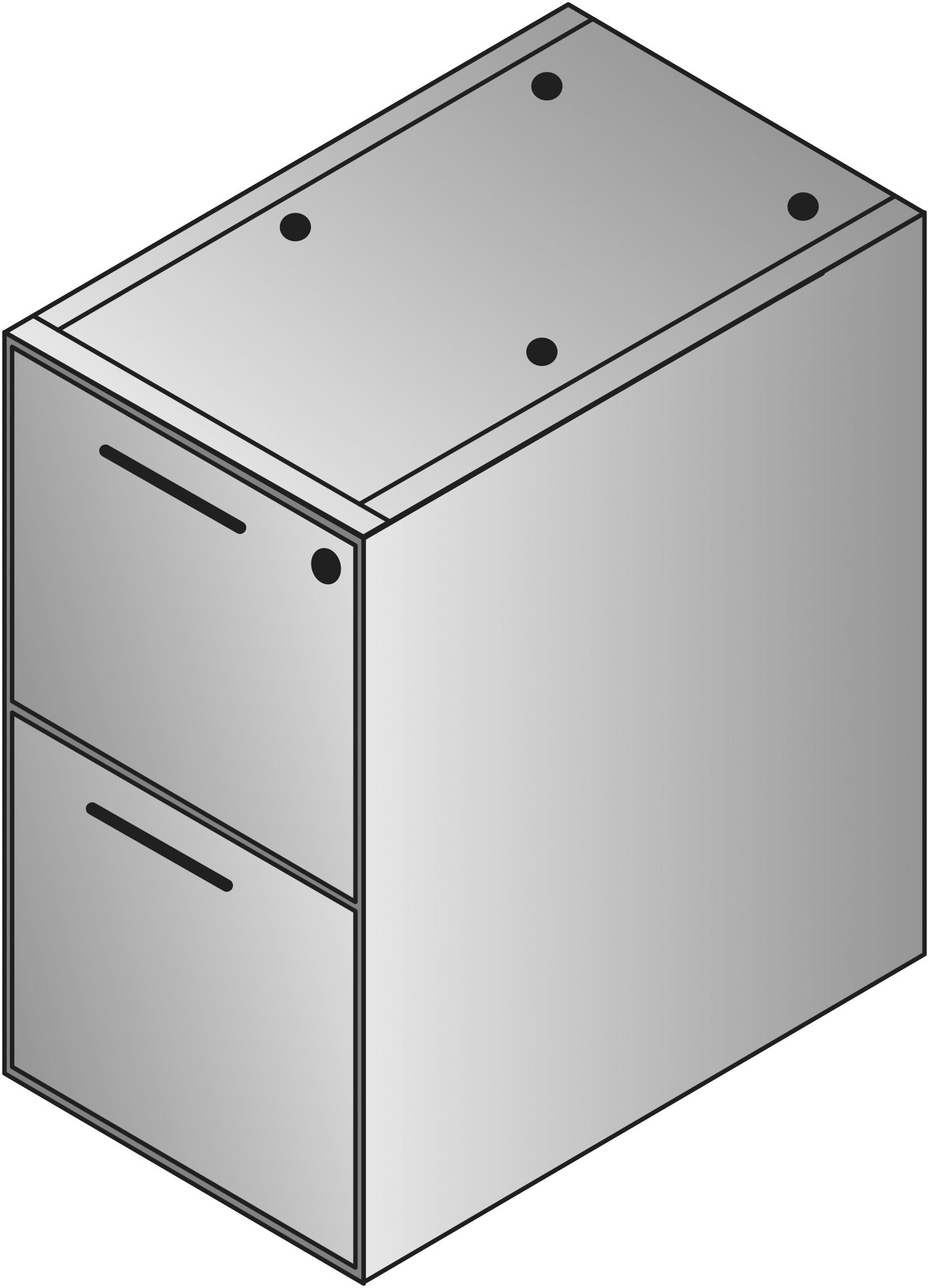 Napa File/File Pedestal - Natty Ash
