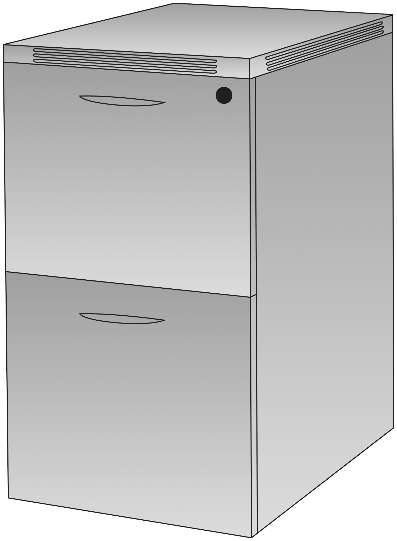 Napa Mobile Ff Ped 14"X22"X27" - Slate Grey