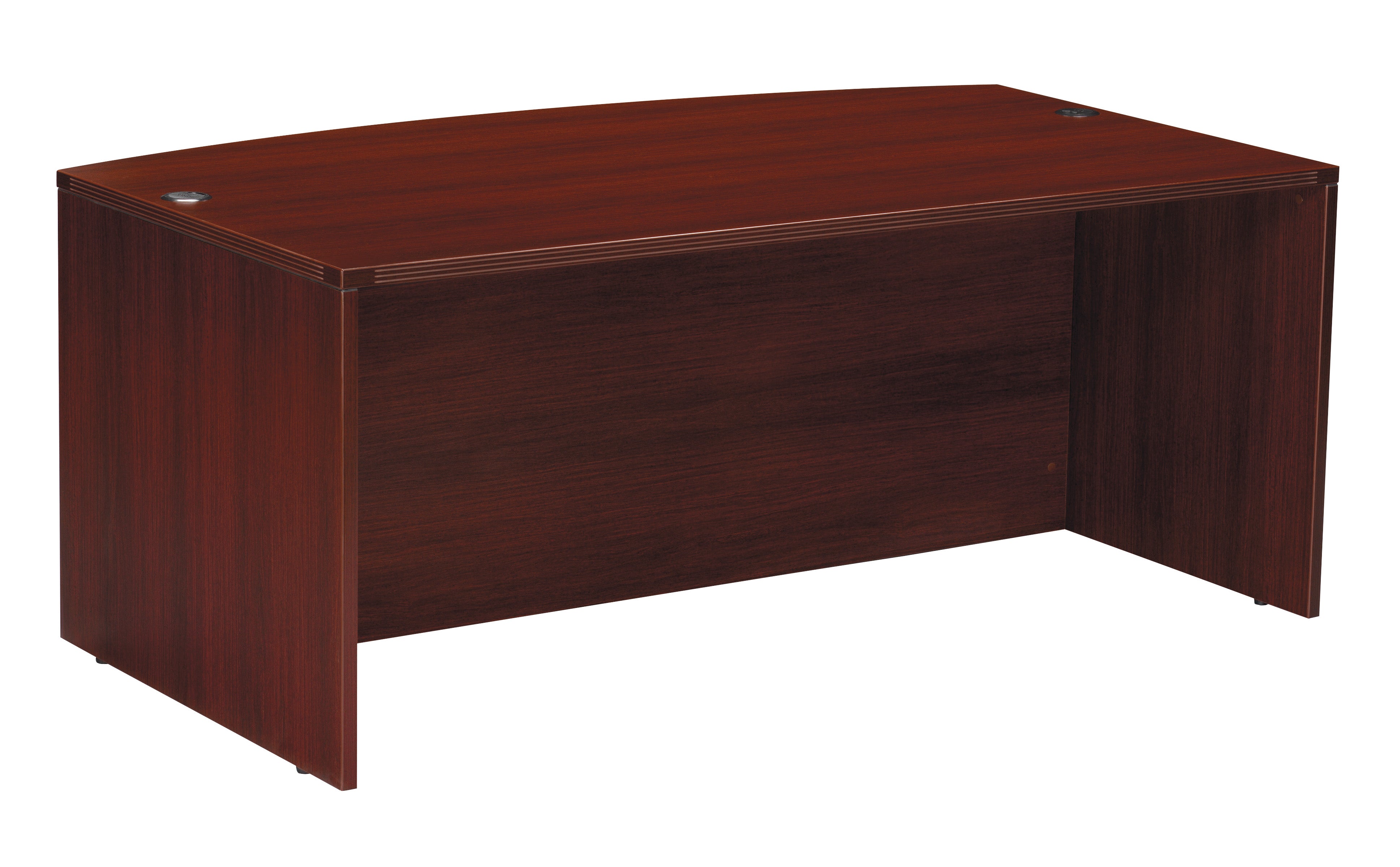 Napa Bow Top Desk Shell 72X39 - Mahogany