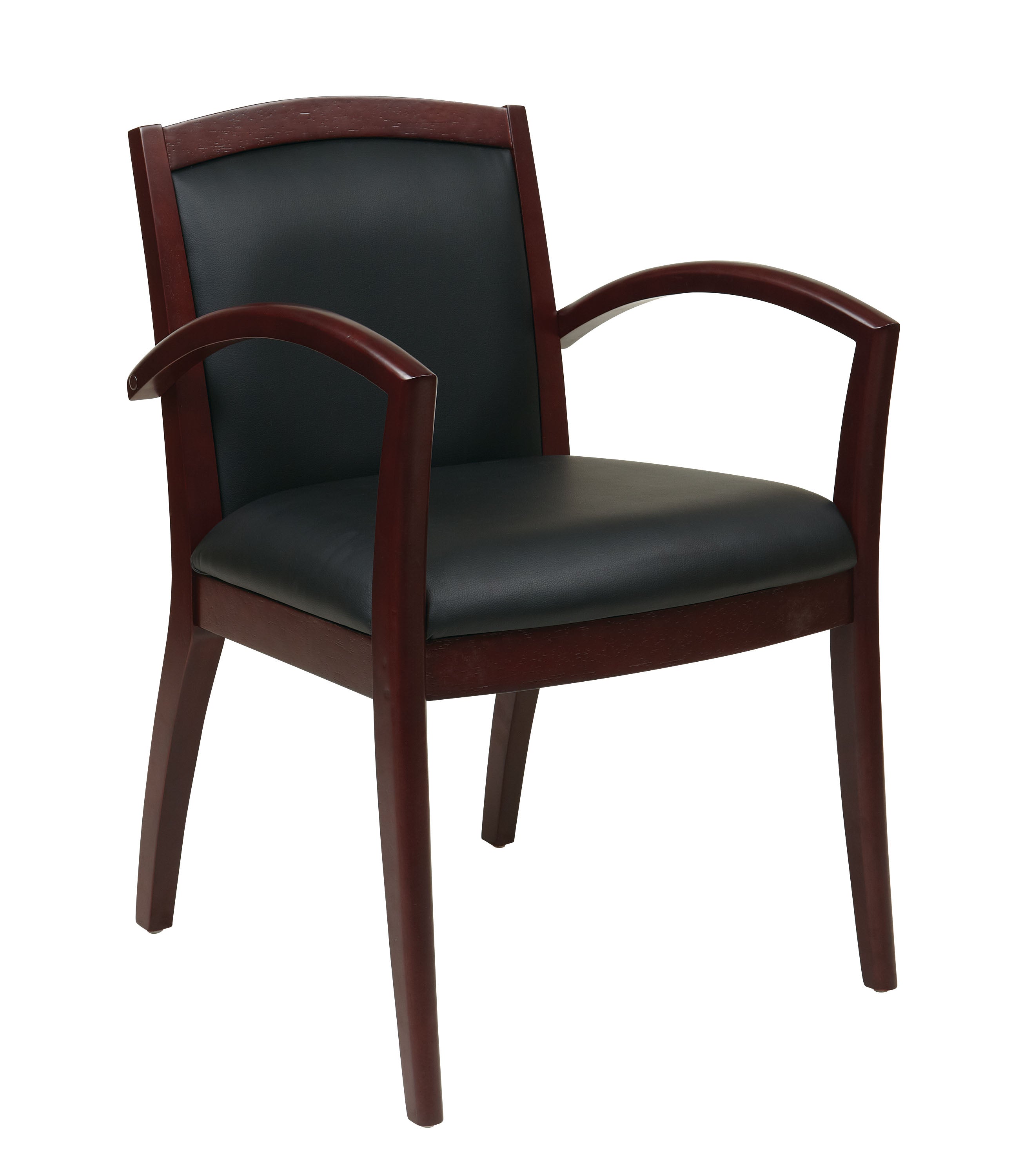 Napa Mahogany Guest Chair  - Black