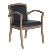 Napa Urban Walnut Guest Chair - Black