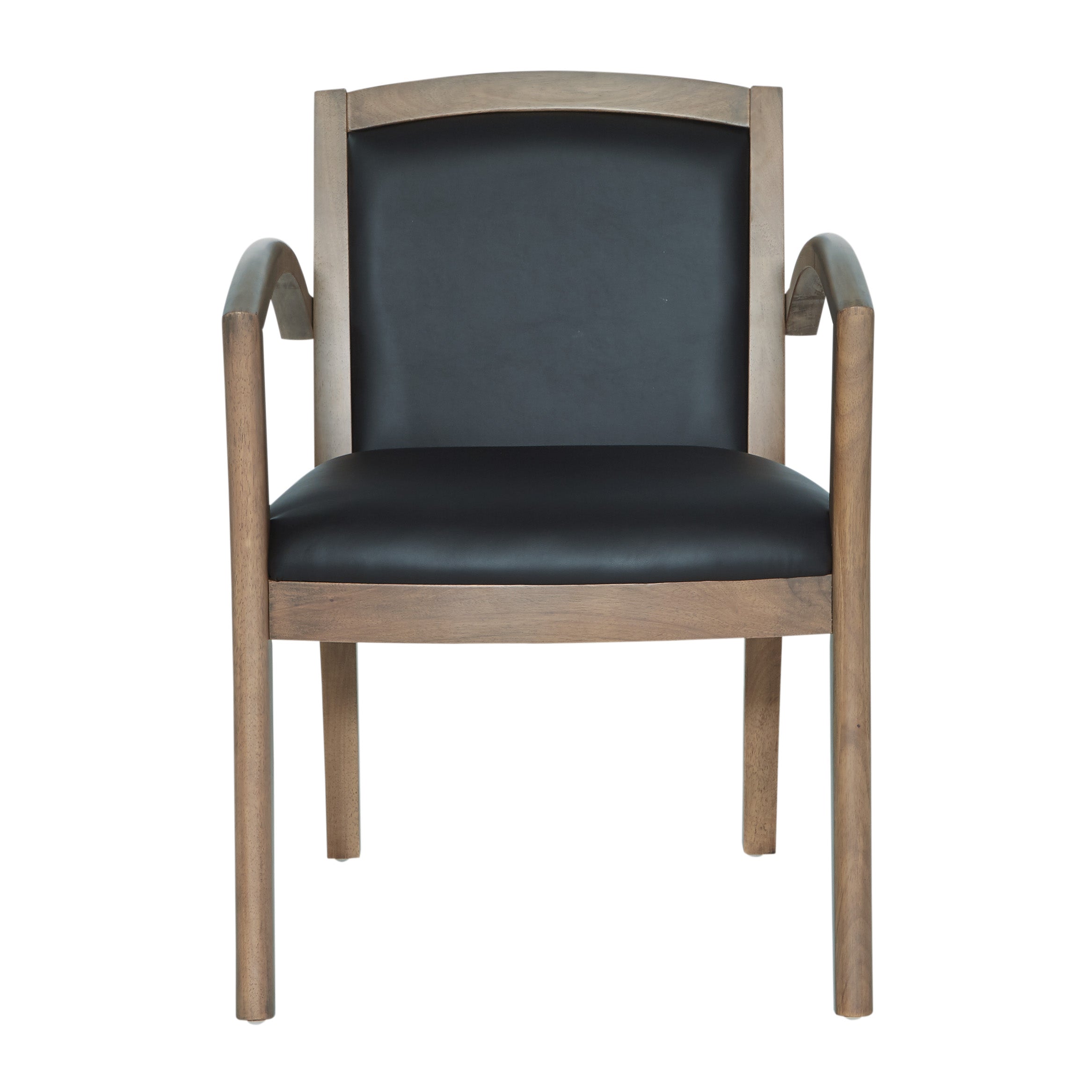 Napa Urban Walnut Guest Chair - Black
