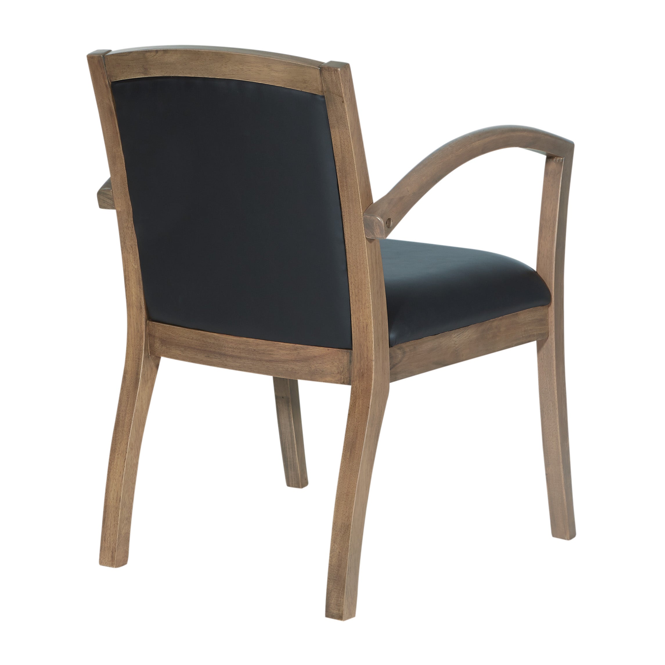 Napa Urban Walnut Guest Chair - Black