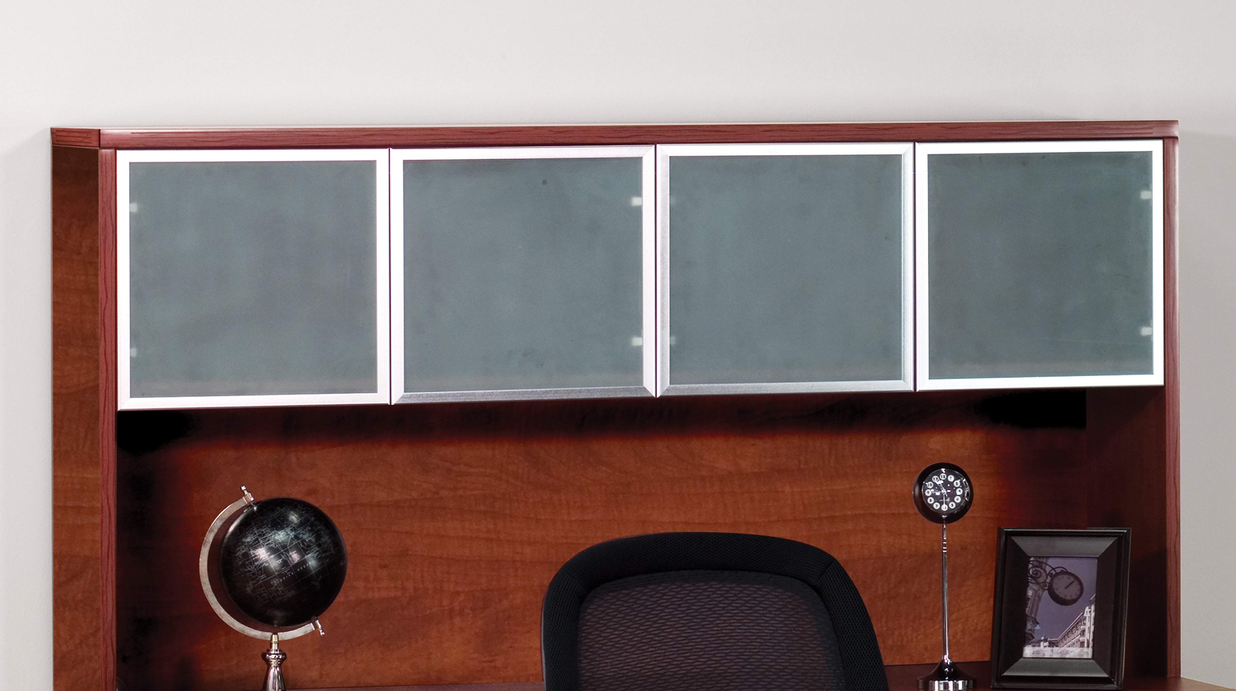 Overhead with Glass Doors 71 x 15 x 36 - Cherry