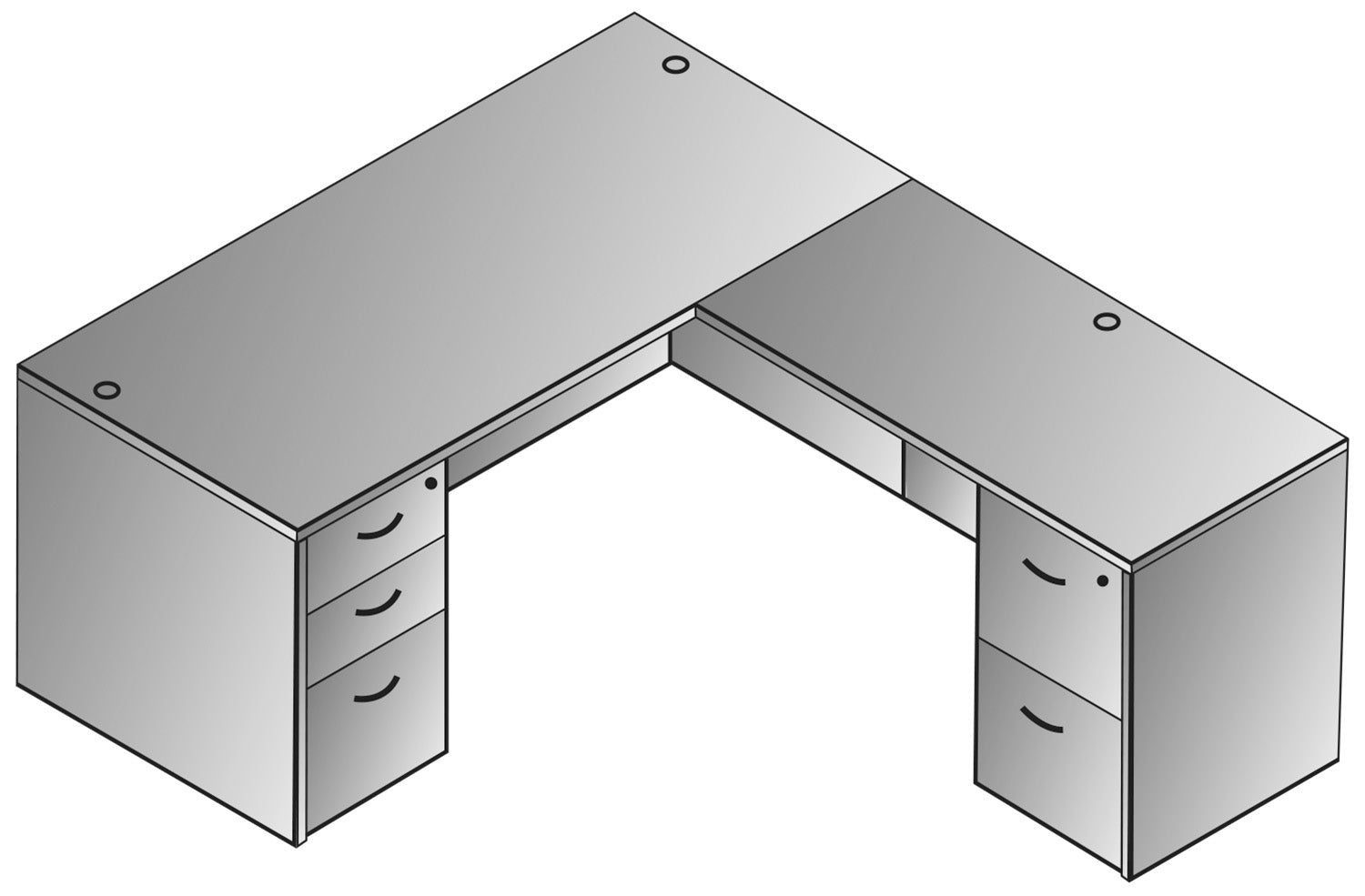 Napa L Shape 66"X78" - Cherry