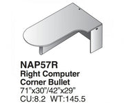 Napa Bullet 71X42 - Computer Corner Right - Espresso