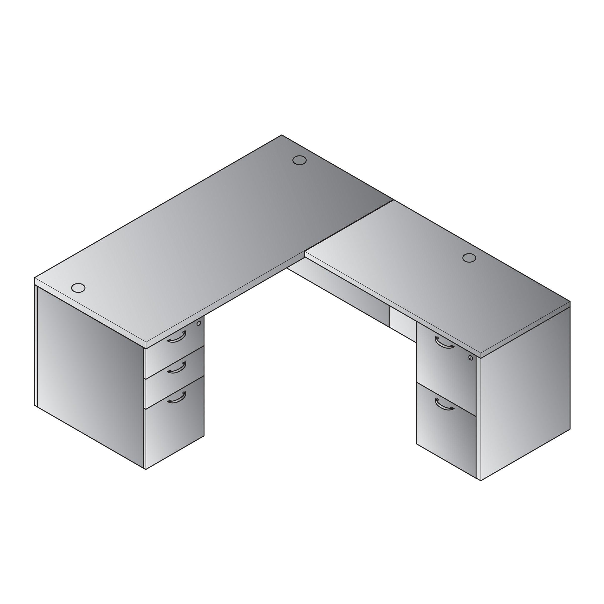 Napa L-Shape 66" x 78" - Espresso