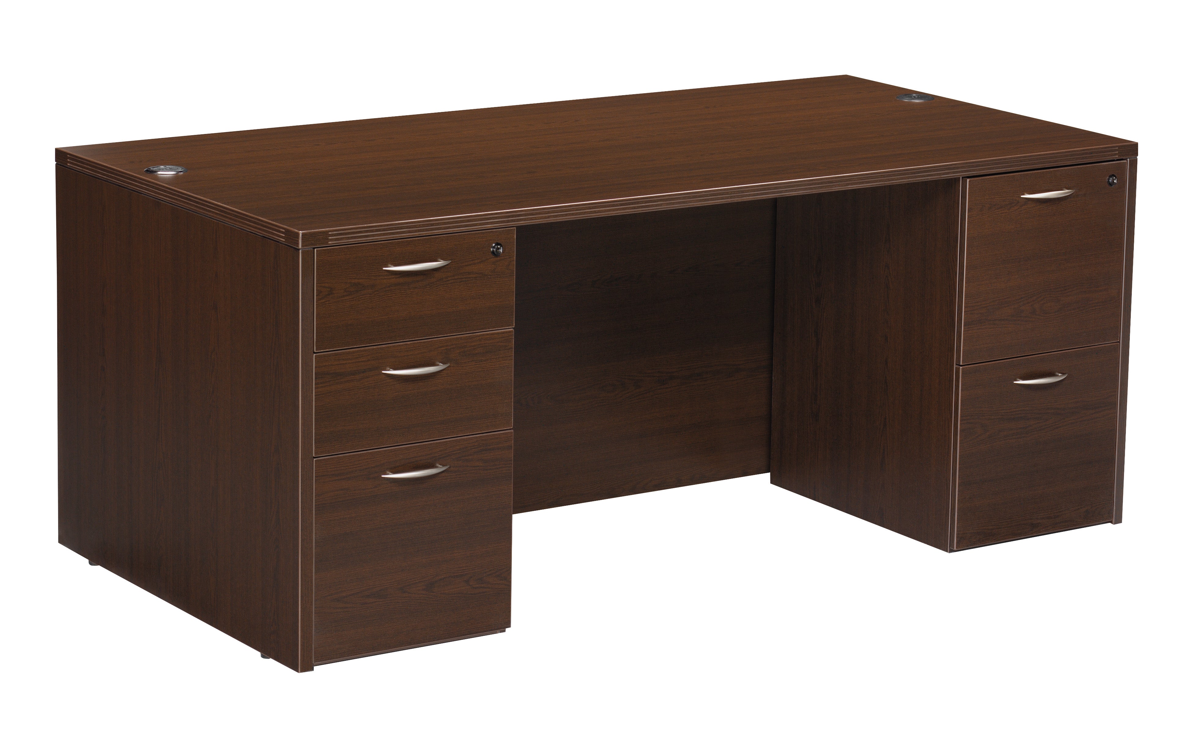 Napa Double Pedestal Desk 71"X35" - Espresso