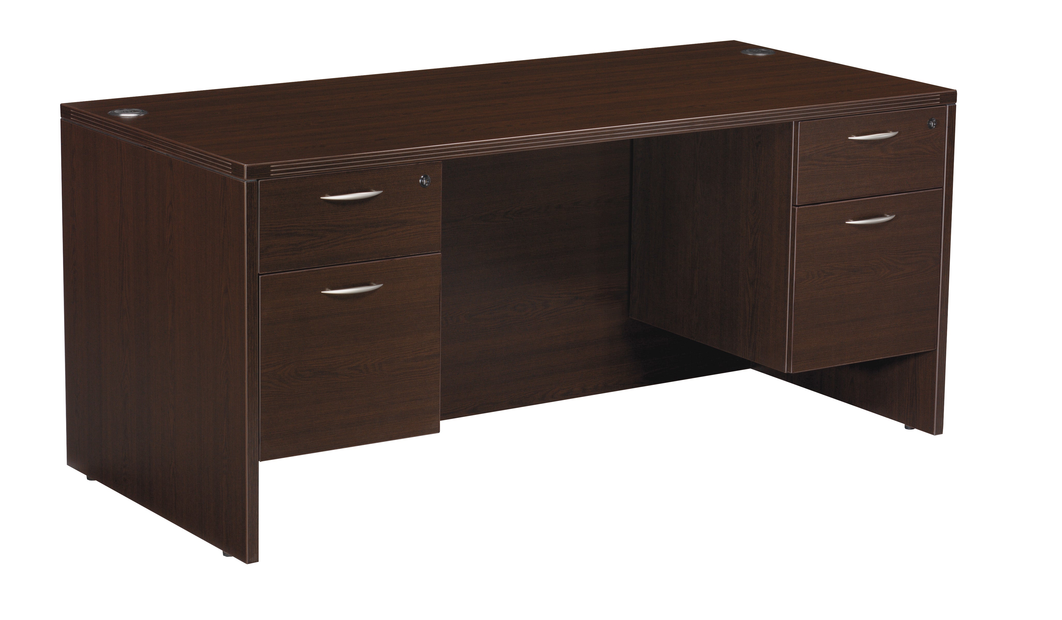 Napa Double Pedestal Desk 60"X30" - Espresso