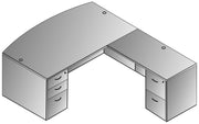 Napa L Shape W/Bow Top Desk 71"X89" - Espresso