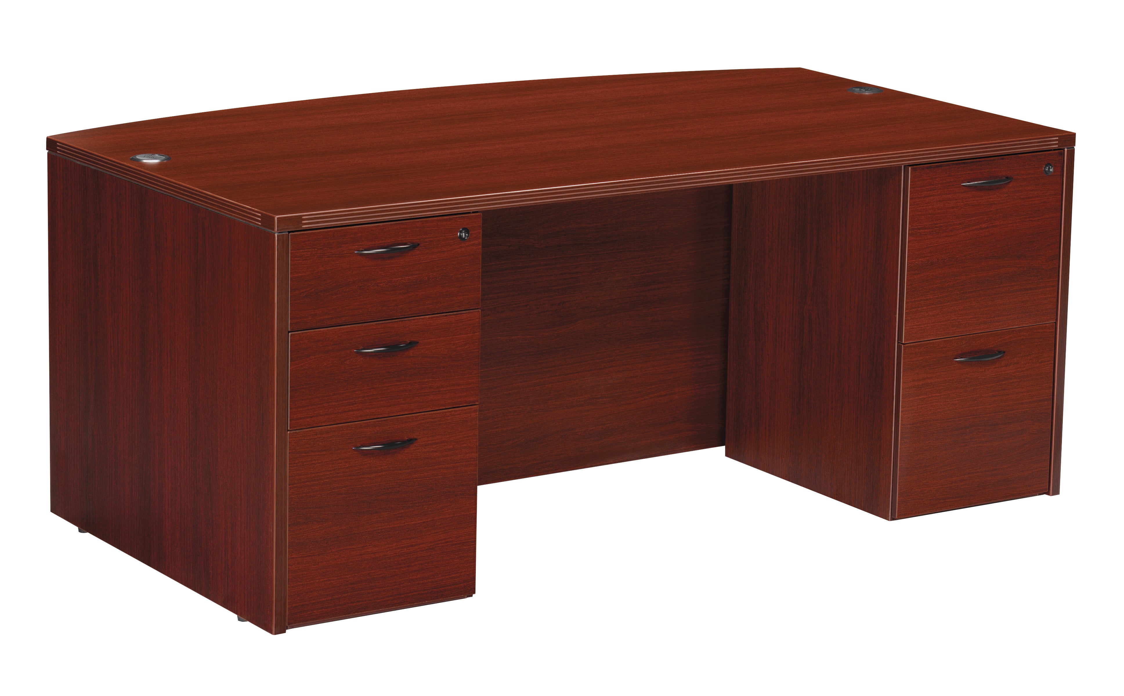 Napaa Bow Top Desk 71"X41" - Mahogany