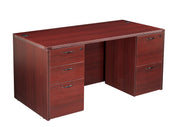 Napa Double Pedestal Desk 71"X35" - Mahogany