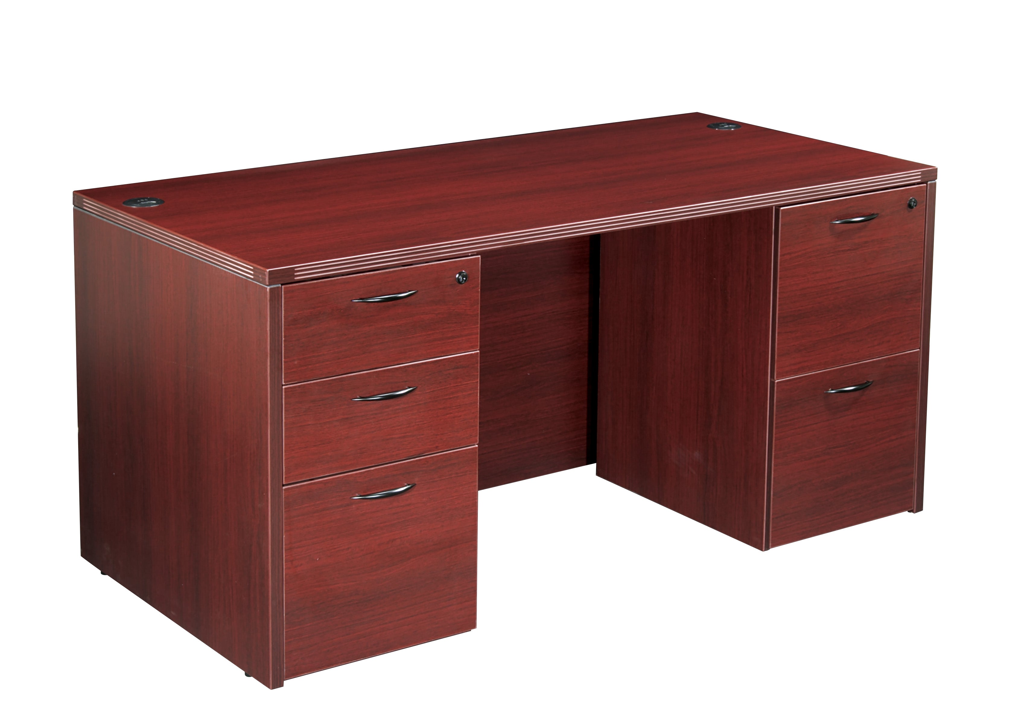 Napa Double Pedestal Desk 71"X35" - Mahogany