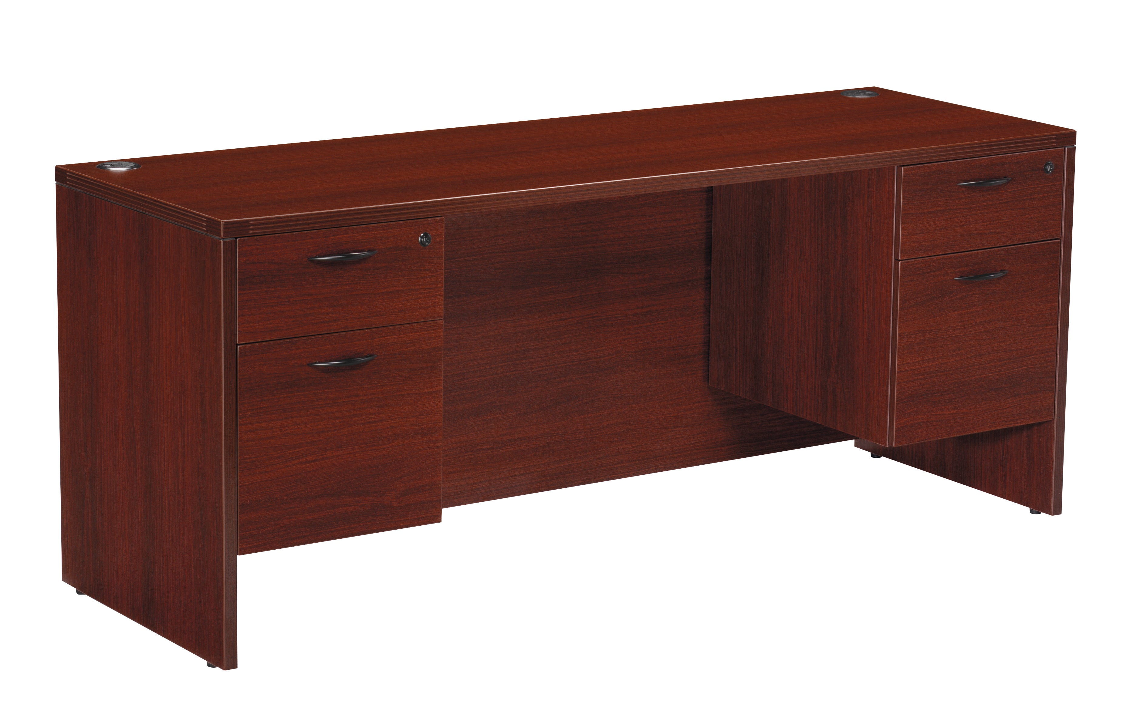 Napa Double Pedestal Desk 66"X30" - Mahogany