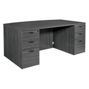Napa Bow Top Desk 71" x 40" - Slate Grey