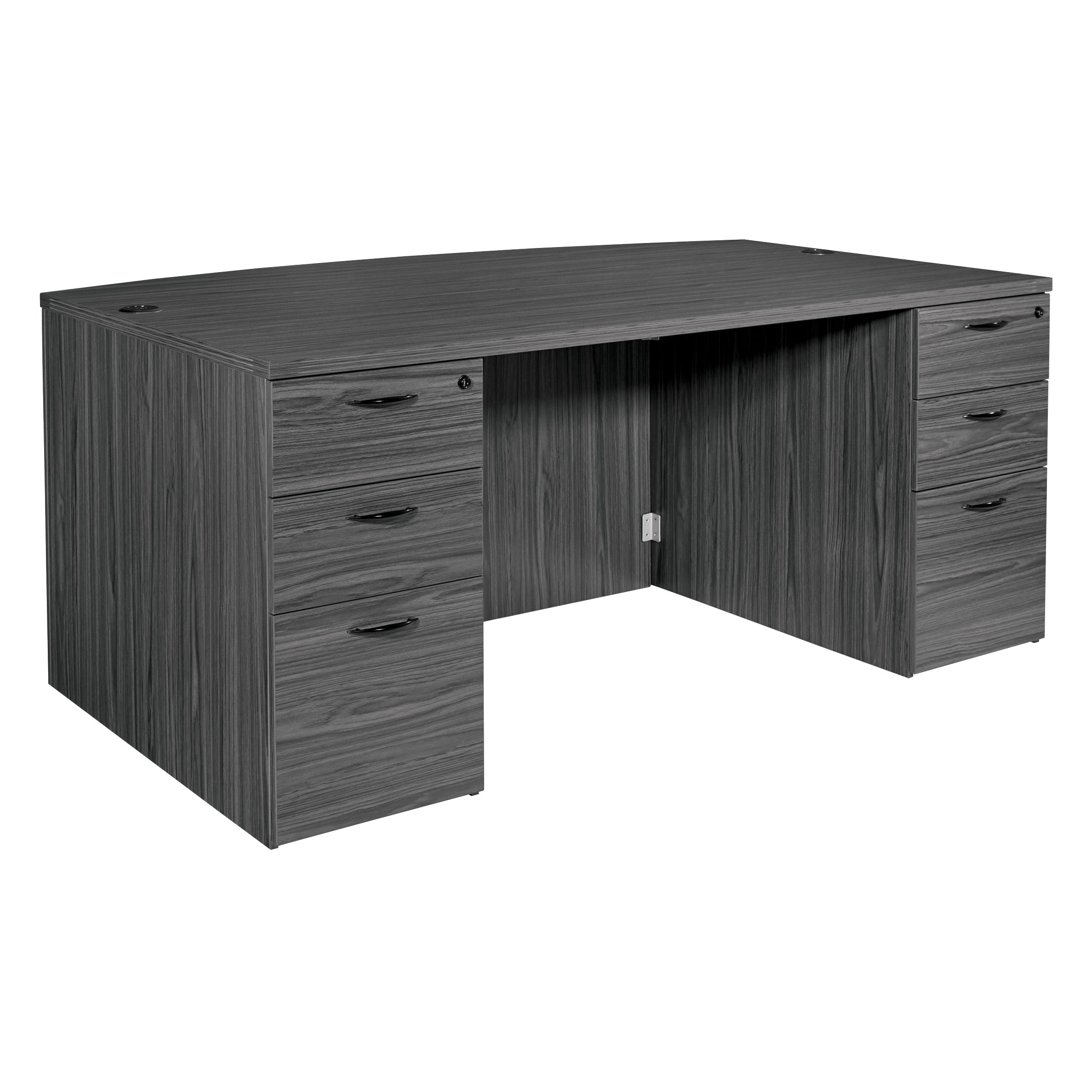 Napa Bow Top Desk 71" x 40" - Slate Grey