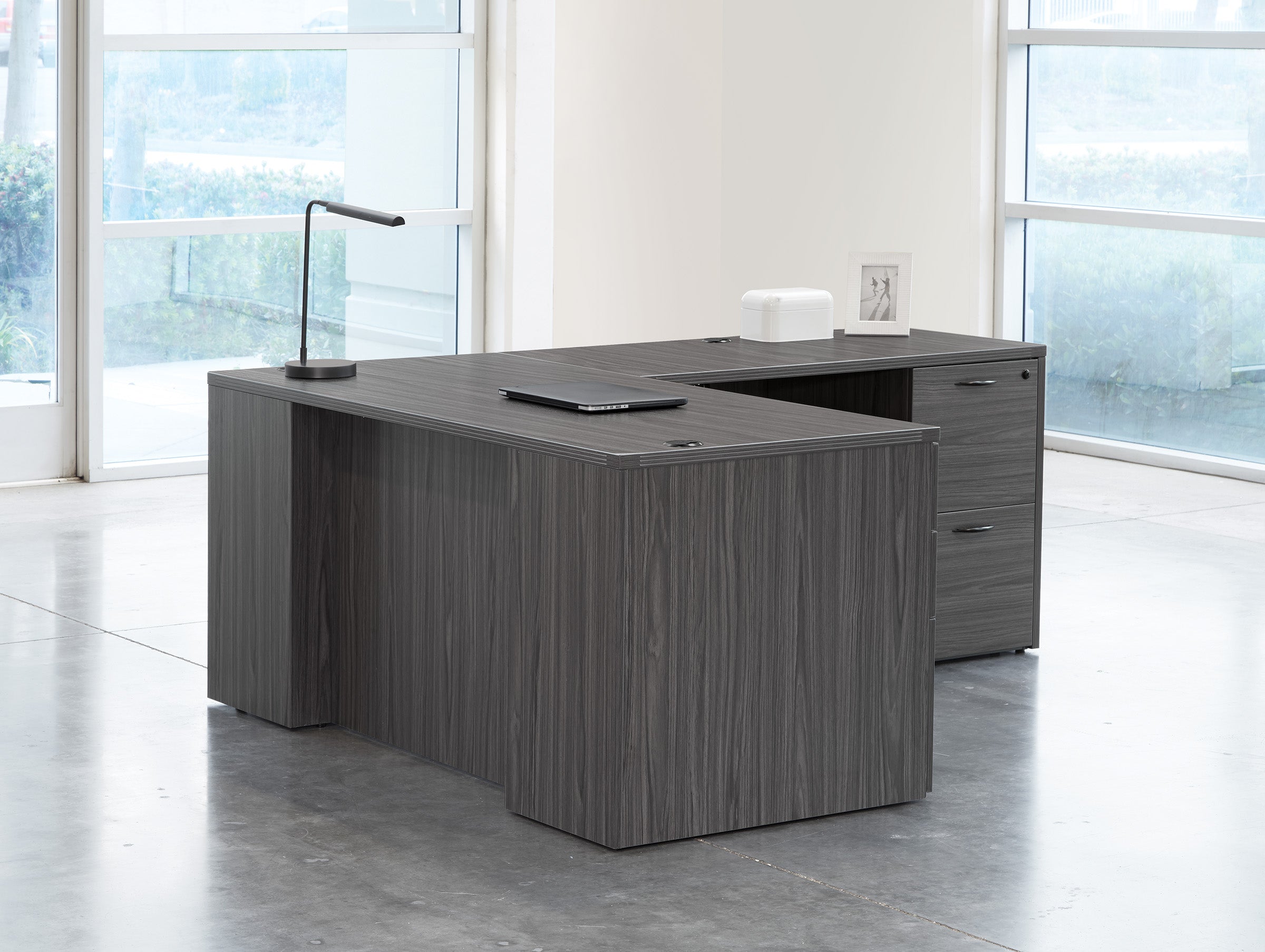 Napa L-Shape 66" x 78" - Slate Grey