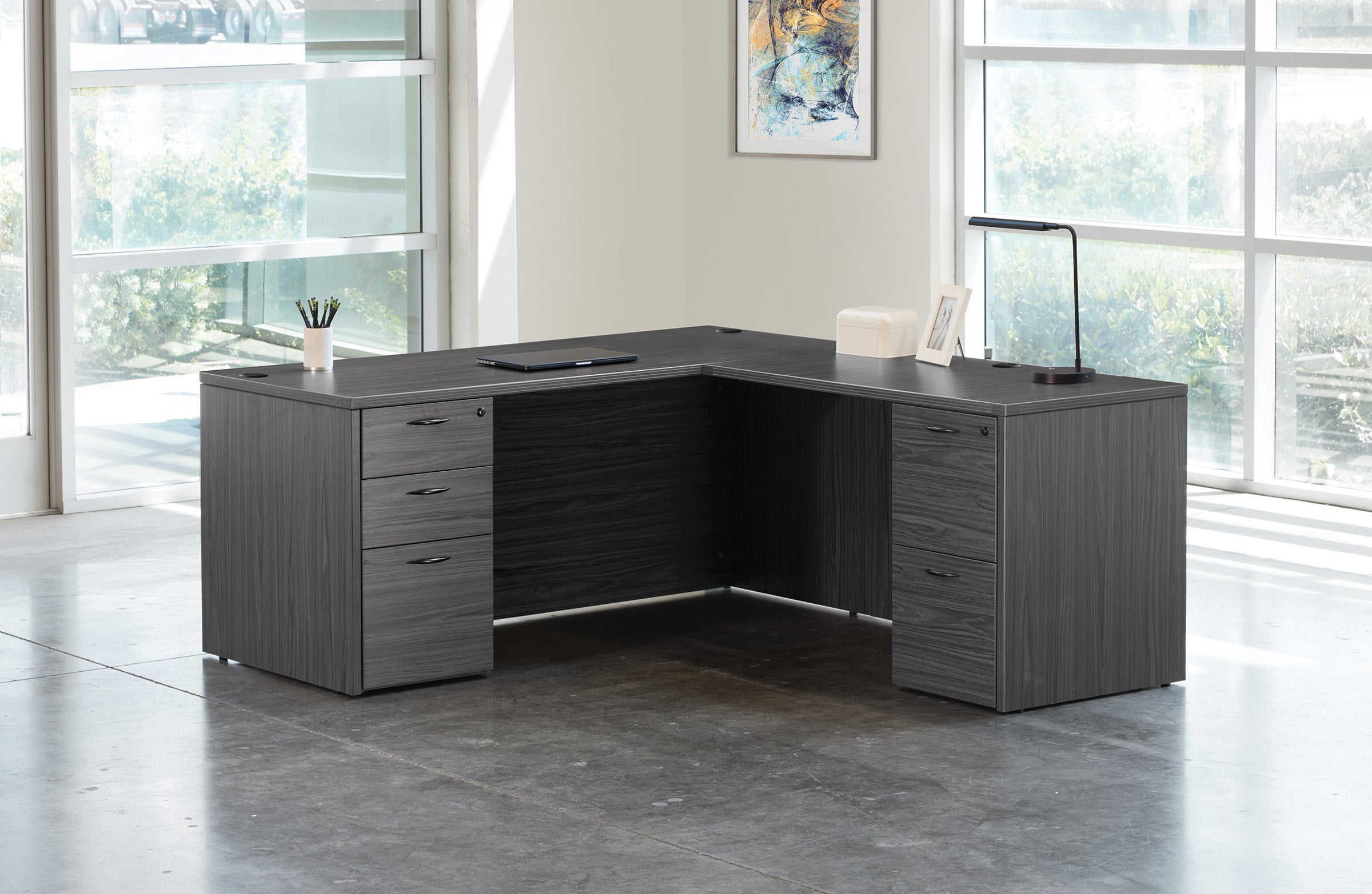 Napa L Shape 66"X78" - Slate Grey