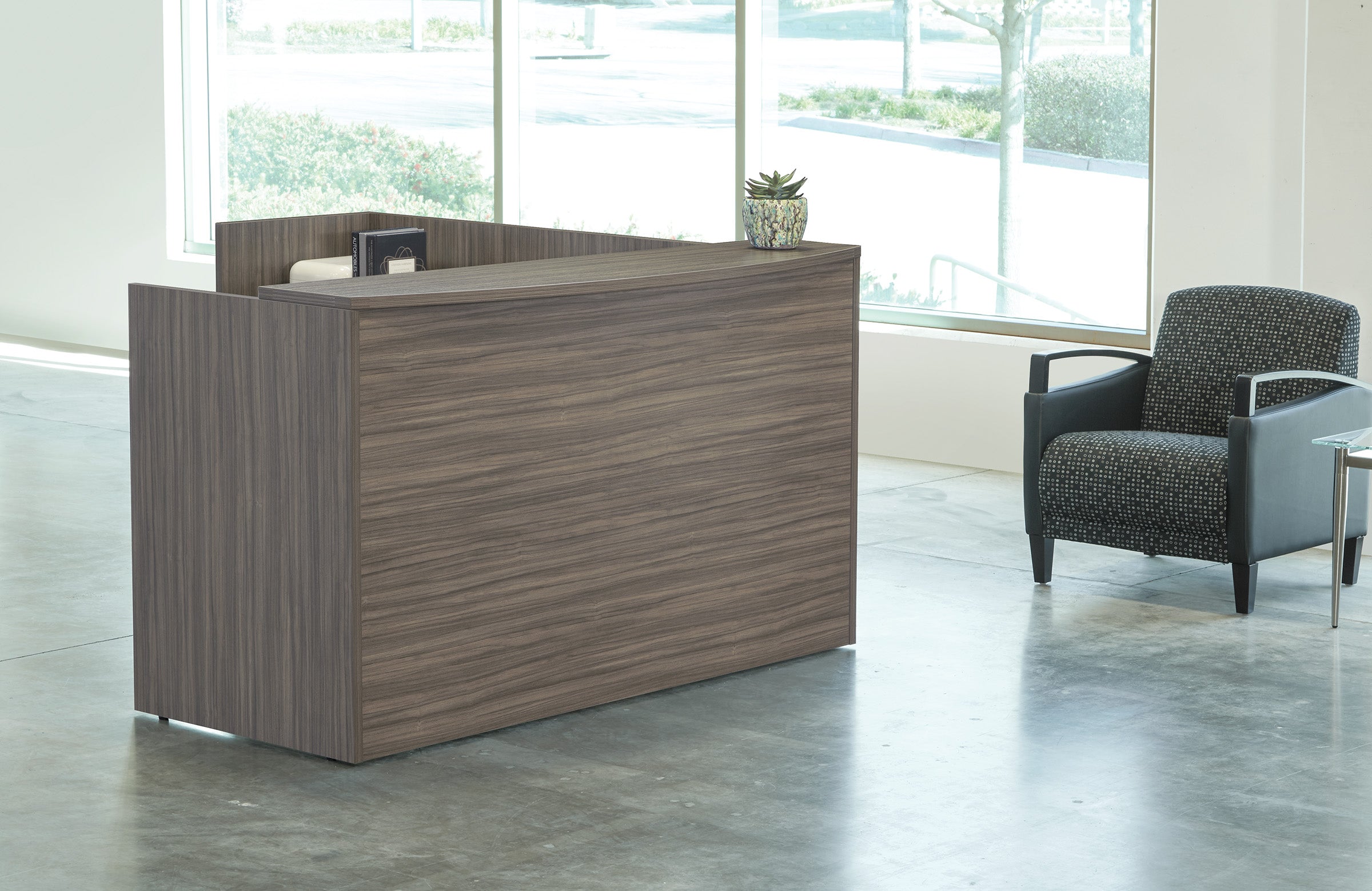 Napa Reception Station 77X77X42H - Urban Walnut