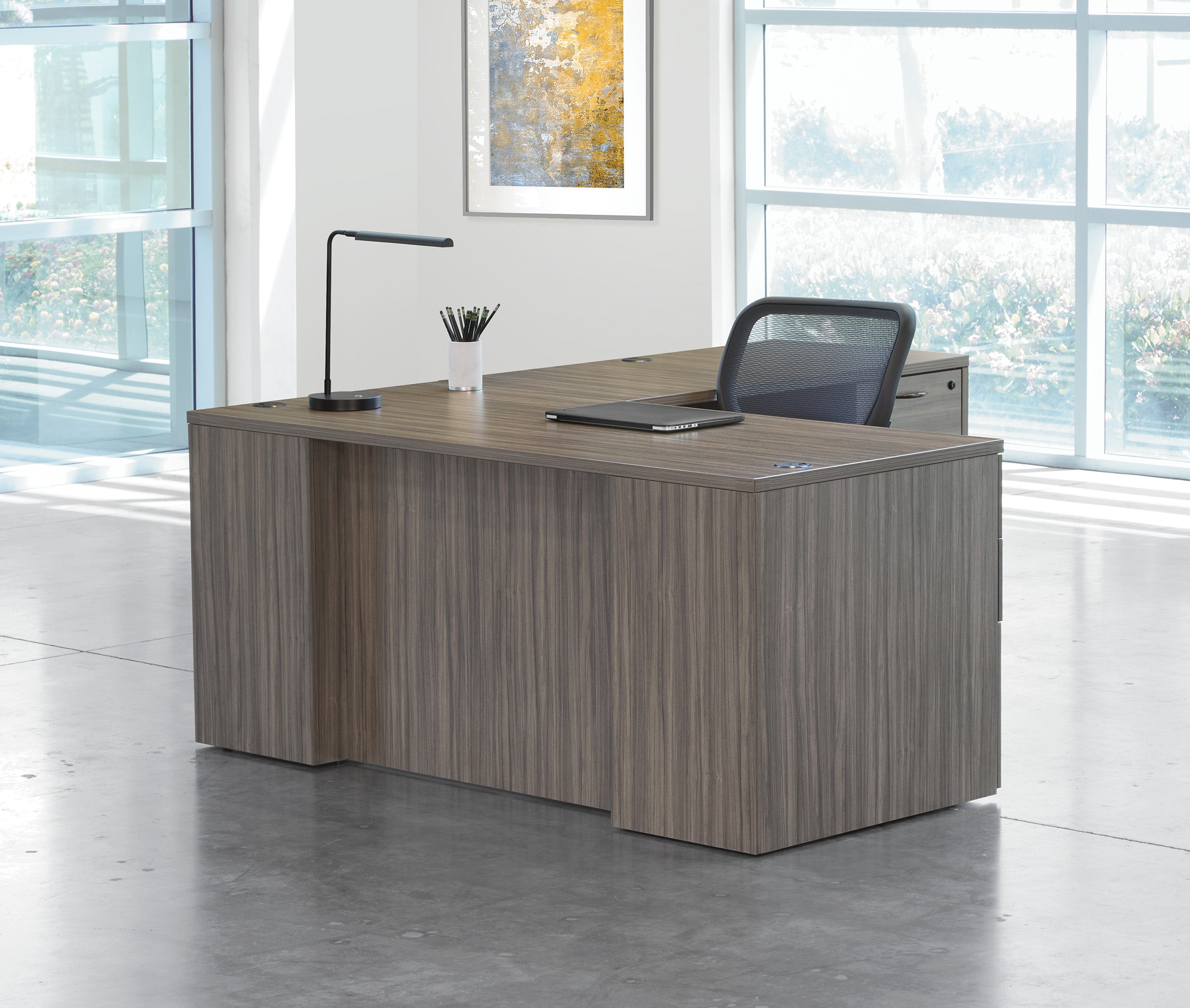 Napa L-Shape 66" x 78" - Urban Walnut