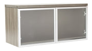 Wall-Mount Overhead with Glass Doors - Urban Walnut