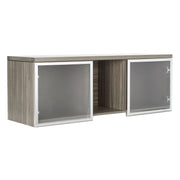 Wall-Mount Overhead with Glass Doors - Urban Walnut