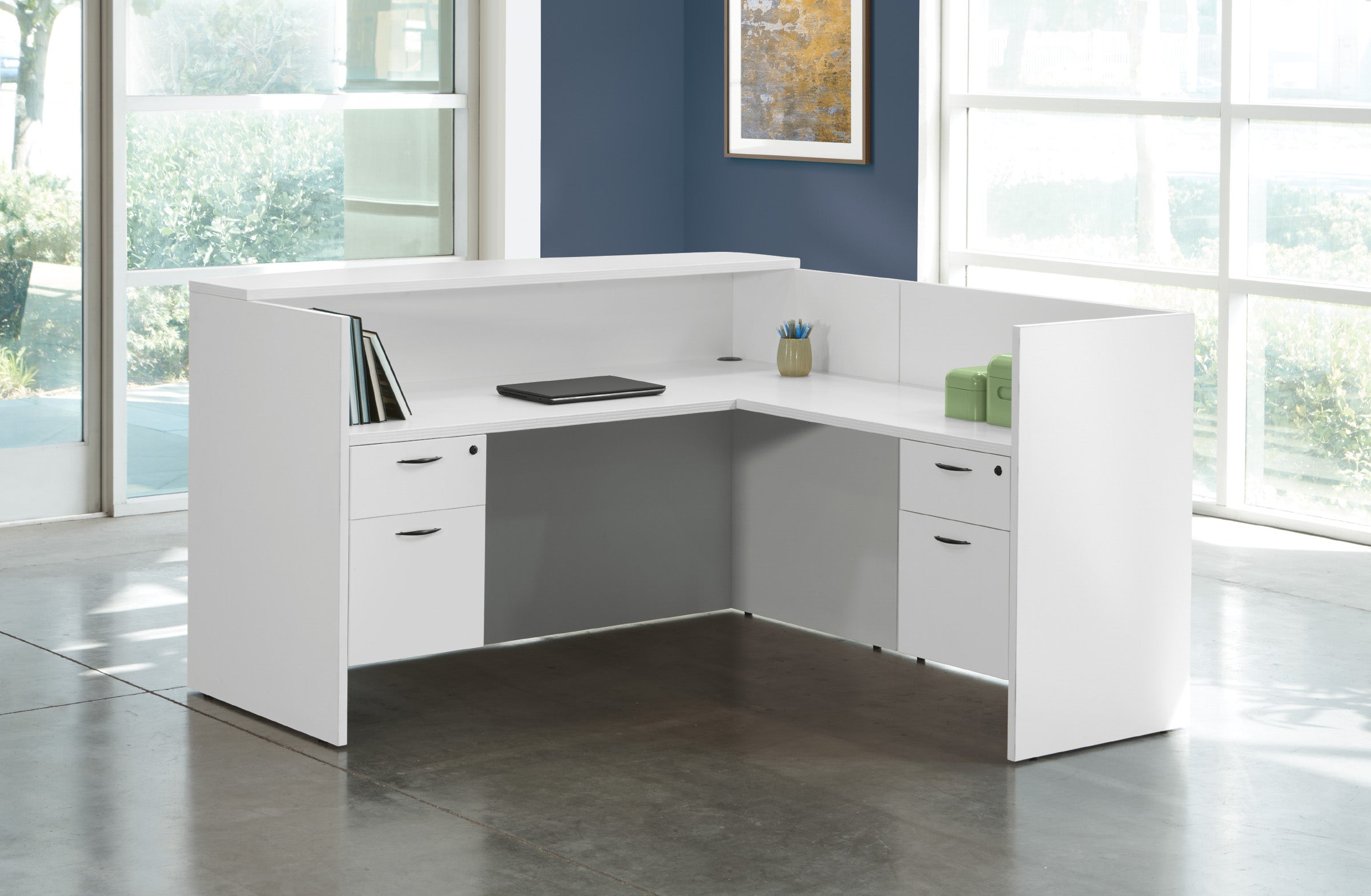 Napa Reception Station 77X77X42H - White